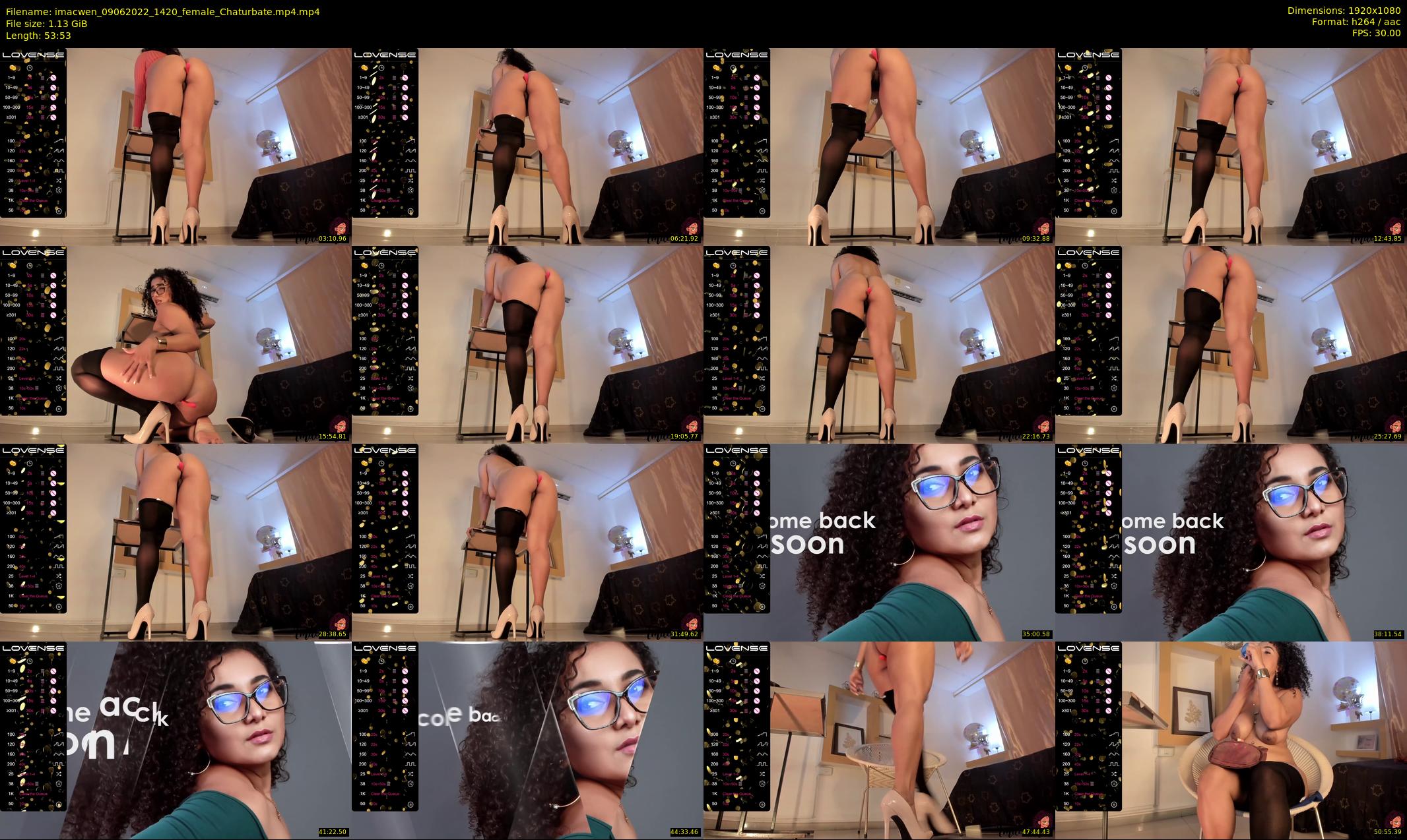 imacwen — 54 minute Chaturbate female cam show recording, 1080p, Jun 9, 2022