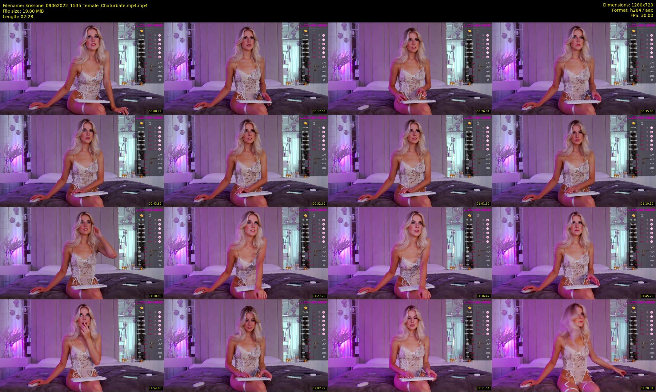 krissone — 3 minute Chaturbate female cam show recording, 720p, Jun 9, 2022