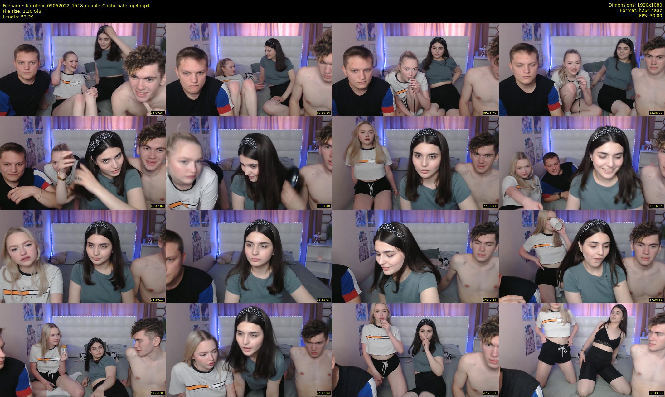 kuroteur — 54 minute Chaturbate couple cam show recording, 1080p, Jun 9, 2022