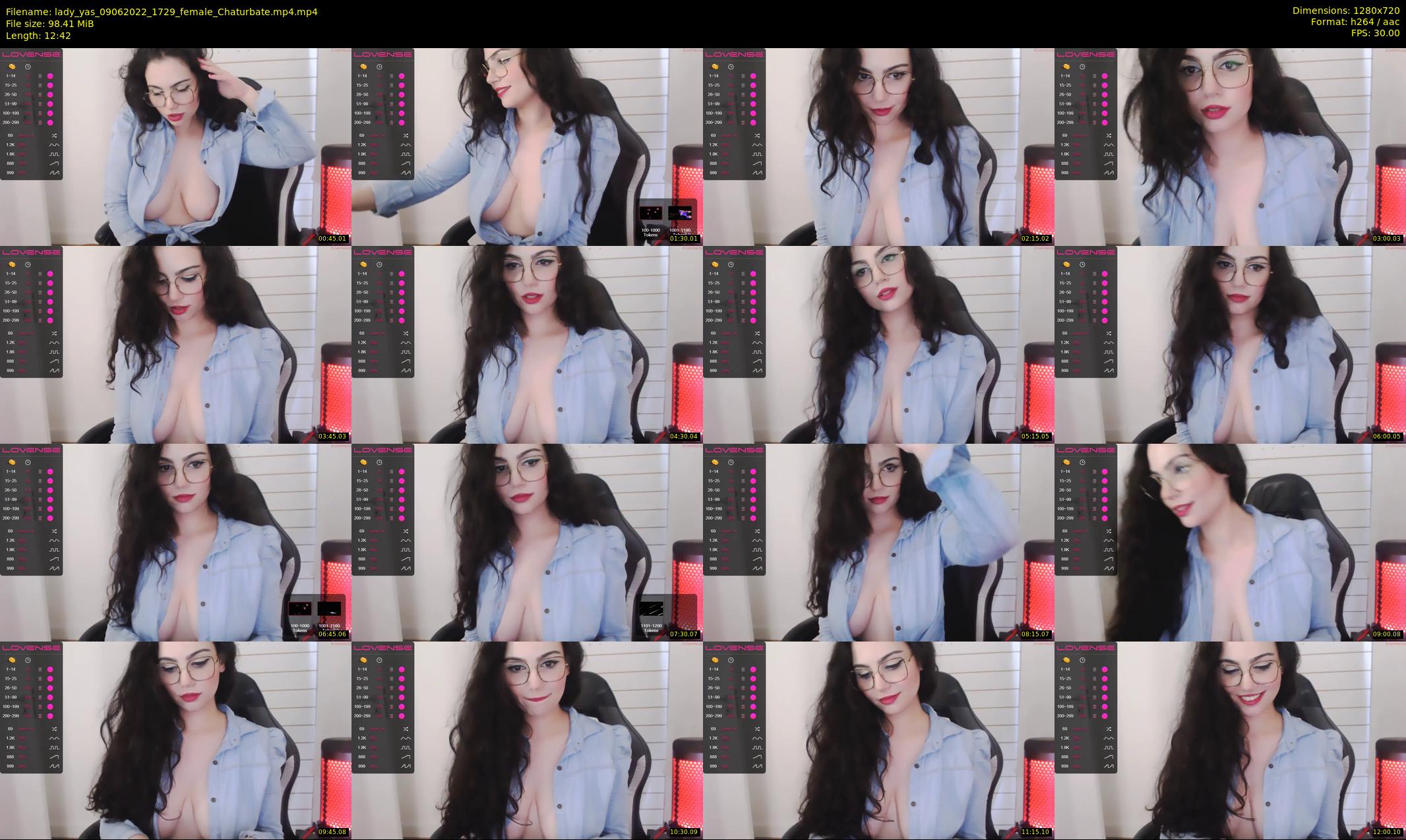 lady_yas — 13 minute Chaturbate female cam show recording, 720p, Jun 9, 2022