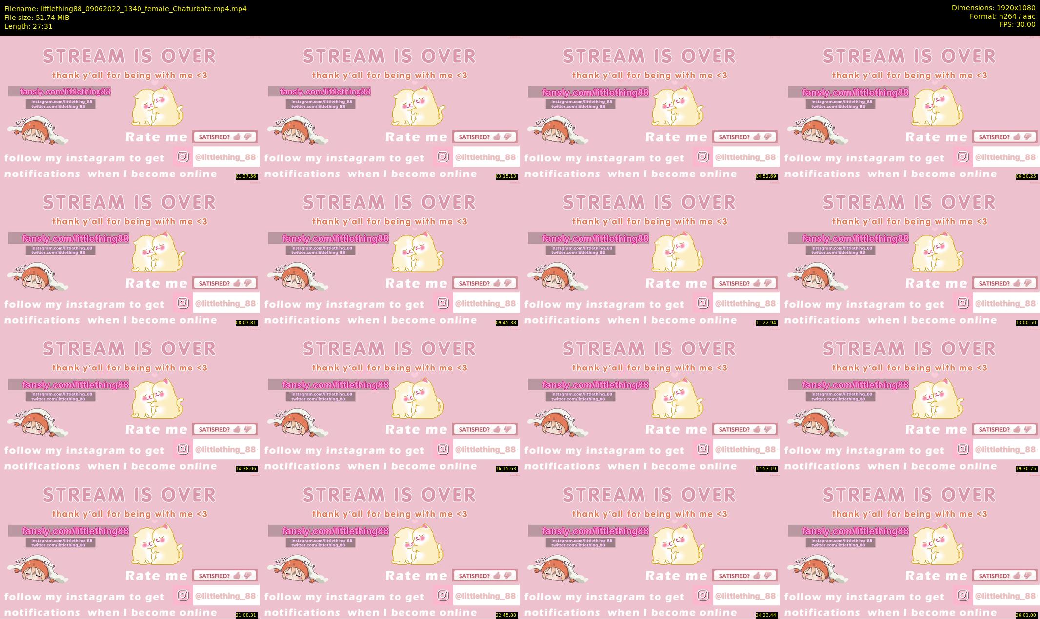 littlething88 — 28 minute Chaturbate female cam show recording, 1080p, Jun 9, 2022
