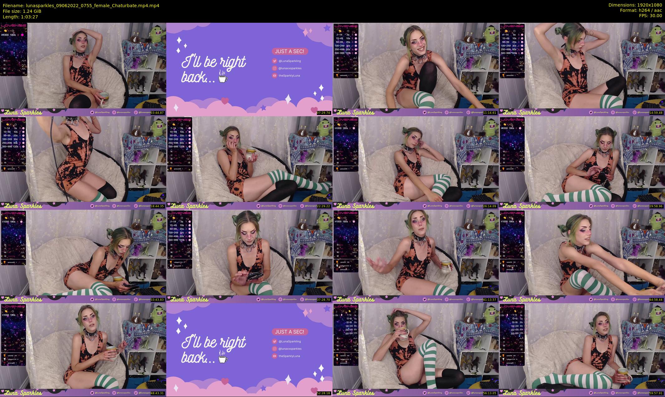 lunasparkles — 64 minute Chaturbate female cam show recording, 1080p, Jun 9, 2022
