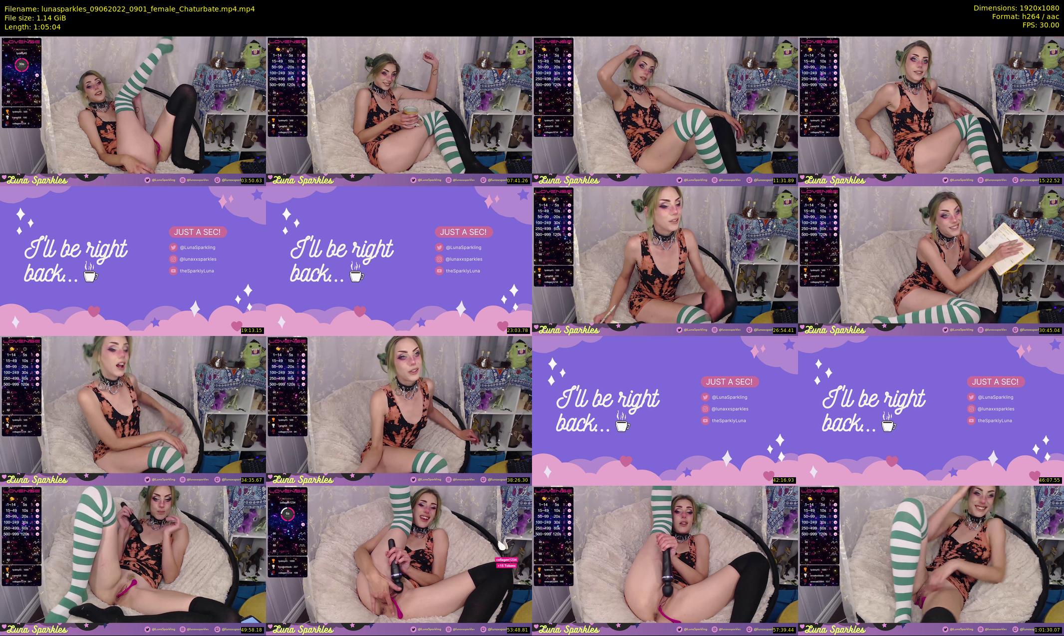lunasparkles — 66 minute Chaturbate female cam show recording, 1080p, Jun 9, 2022
