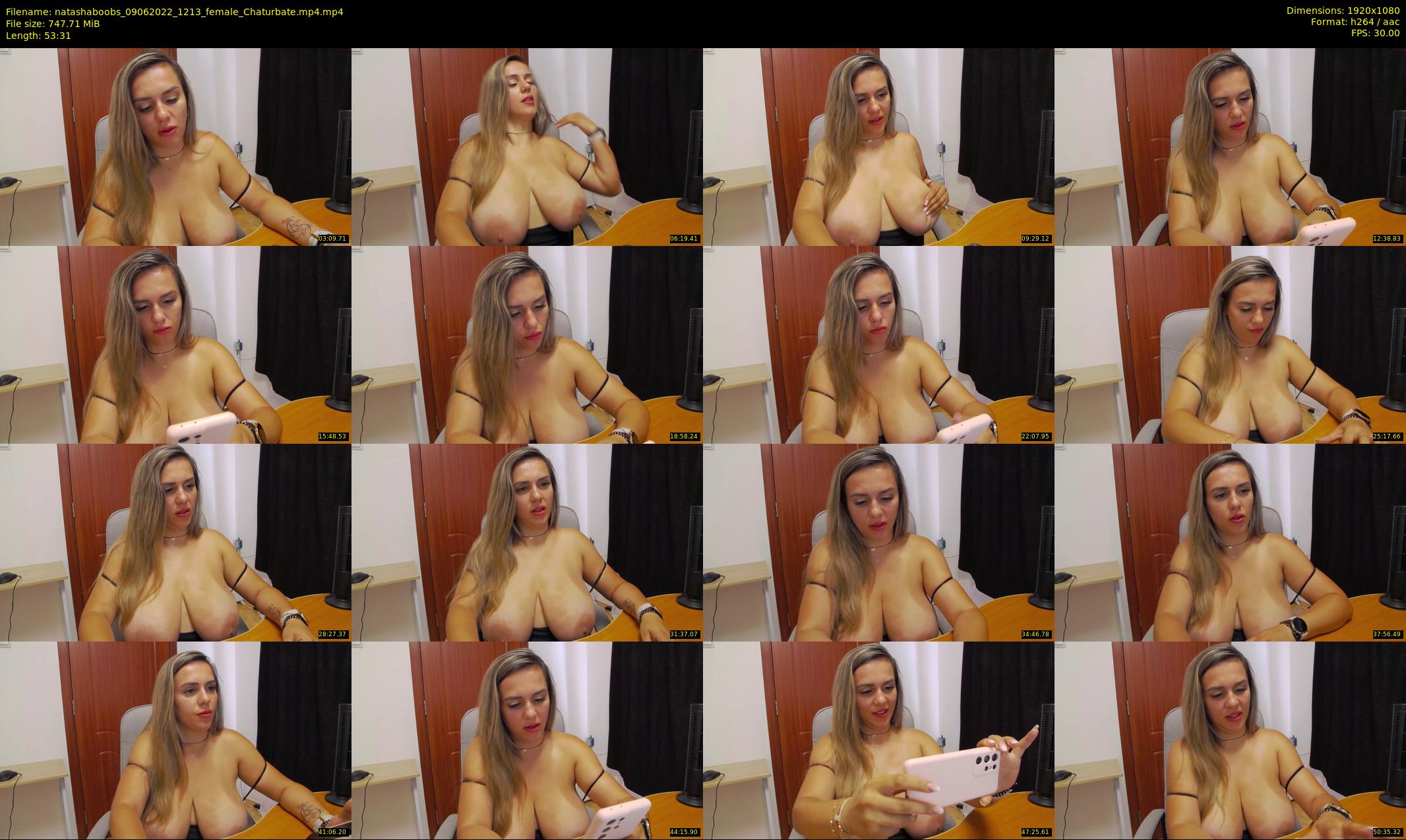 natashaboobs — 54 minute Chaturbate female cam show recording, 1080p, Jun 9, 2022