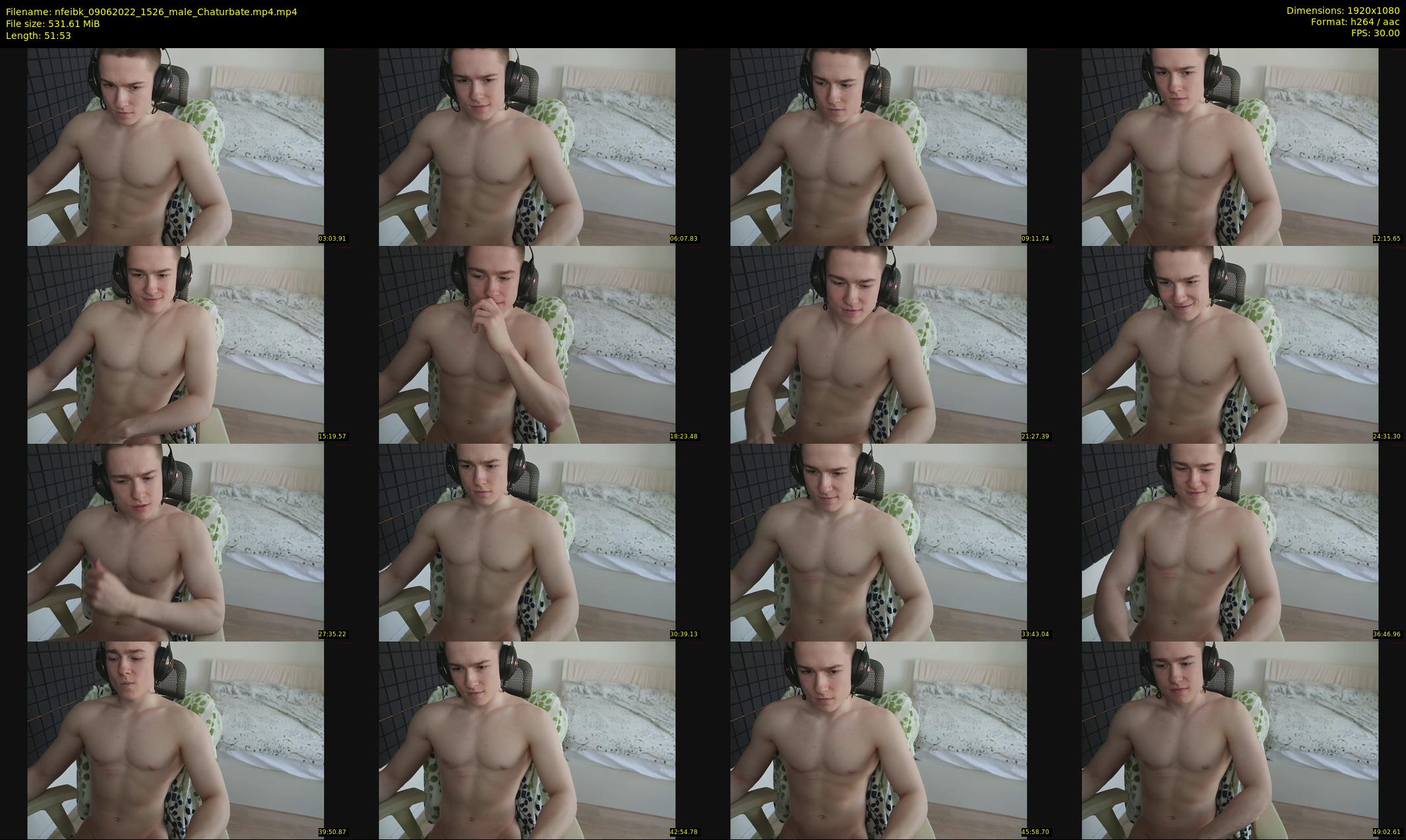 nfeibk — 52 minute Chaturbate male cam show recording, 1080p, Jun 9, 2022
