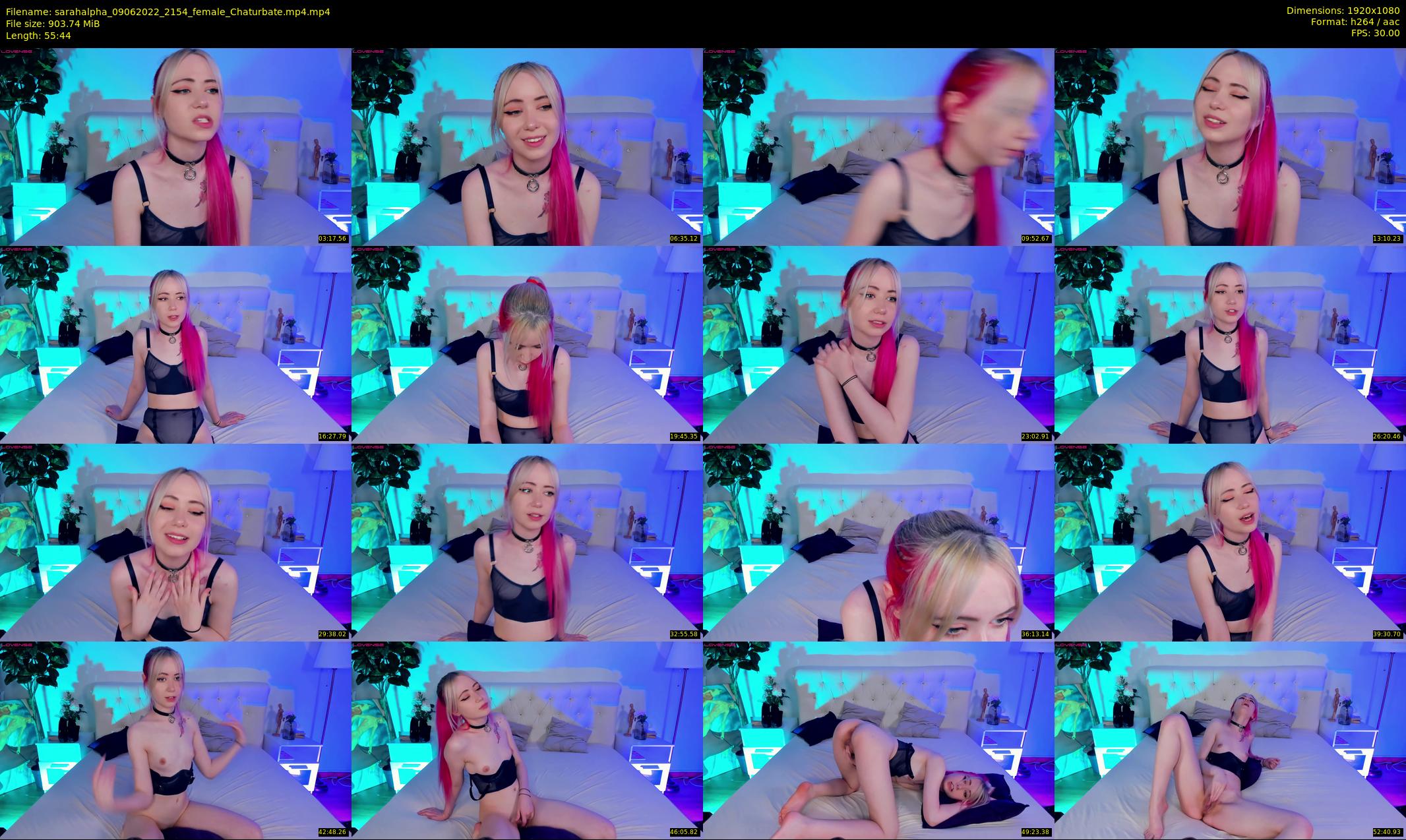 sarahalpha — 56 minute Chaturbate couple cam show recording, 1080p, Jun 9, 2022