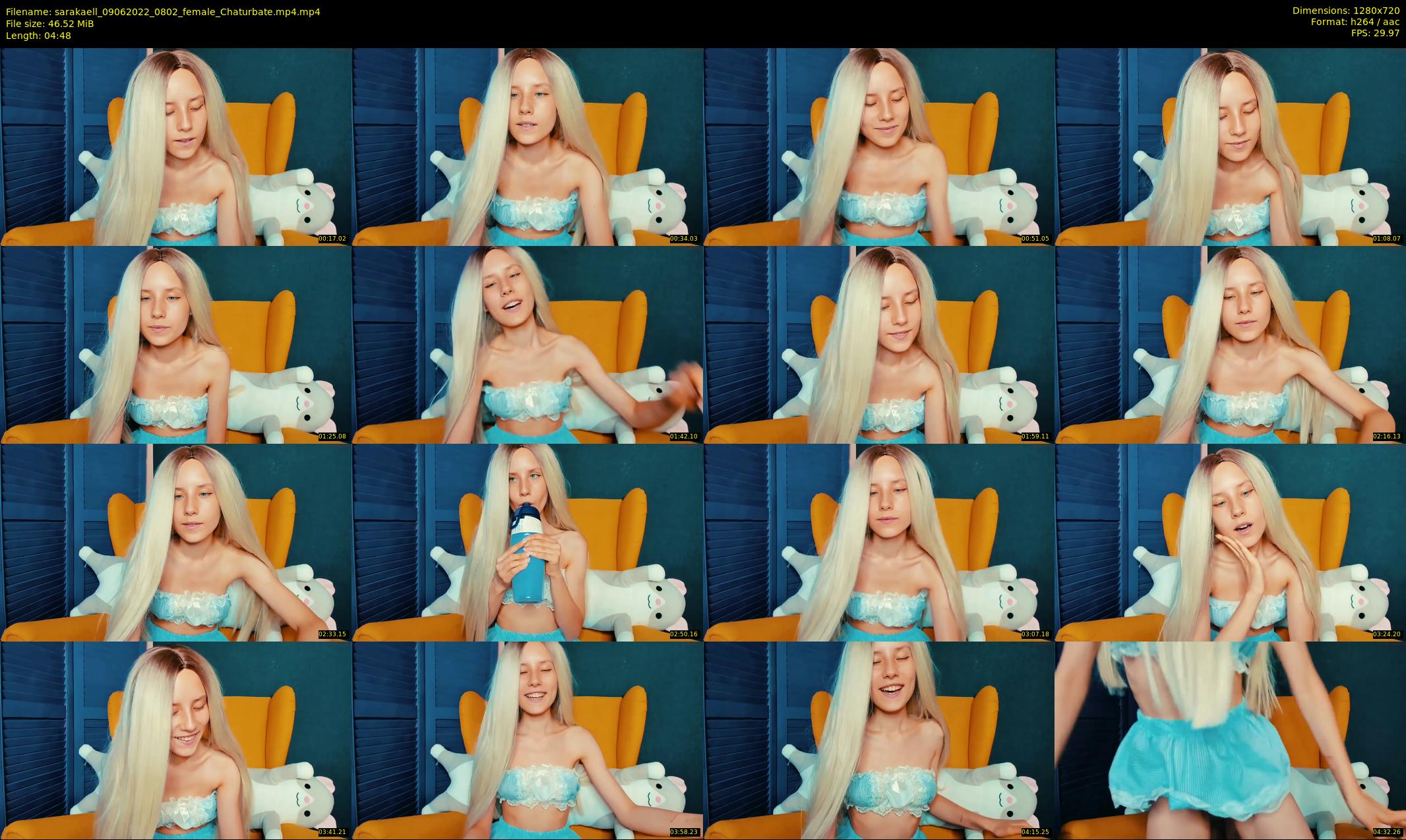 sarakaell — 5 minute Chaturbate female cam show recording, 720p, Jun 9, 2022