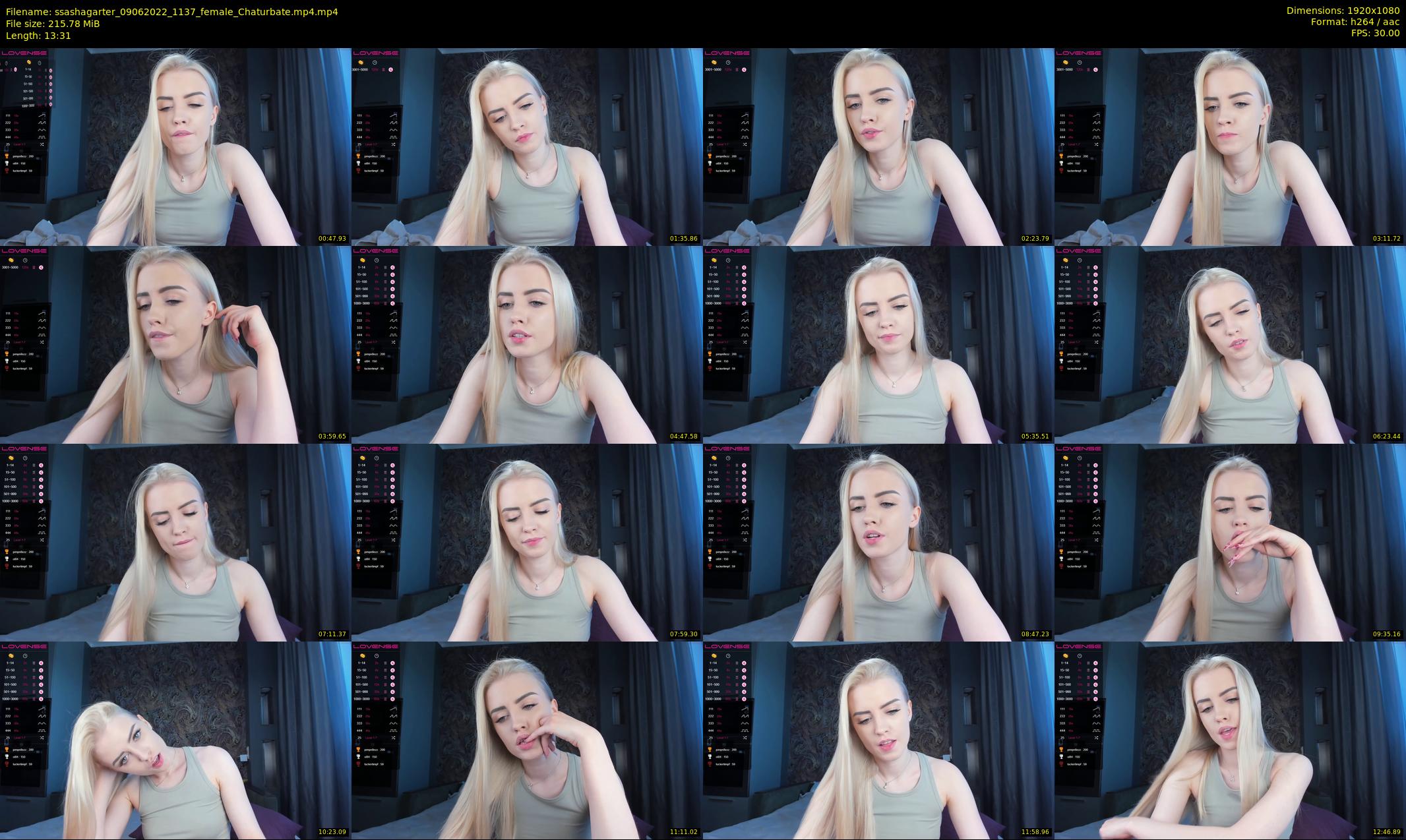 ssashagarter — 14 minute Chaturbate female cam show recording, 1080p, Jun 9, 2022