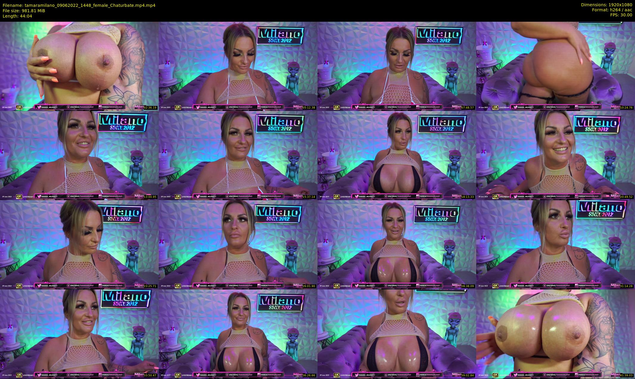 tamaramilano — 45 minute Chaturbate female cam show recording, 1080p, Jun 9, 2022