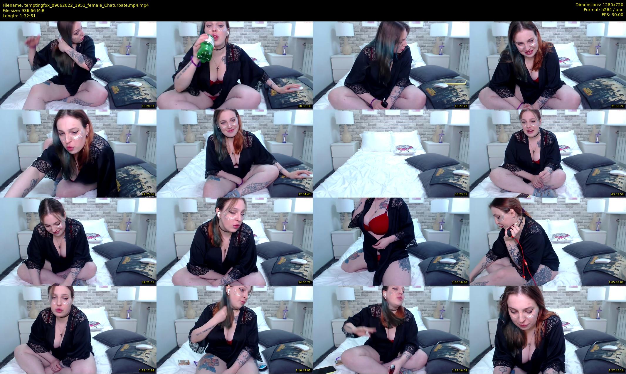 temptingfox — 93 minute Chaturbate female cam show recording, 720p, Jun 9, 2022