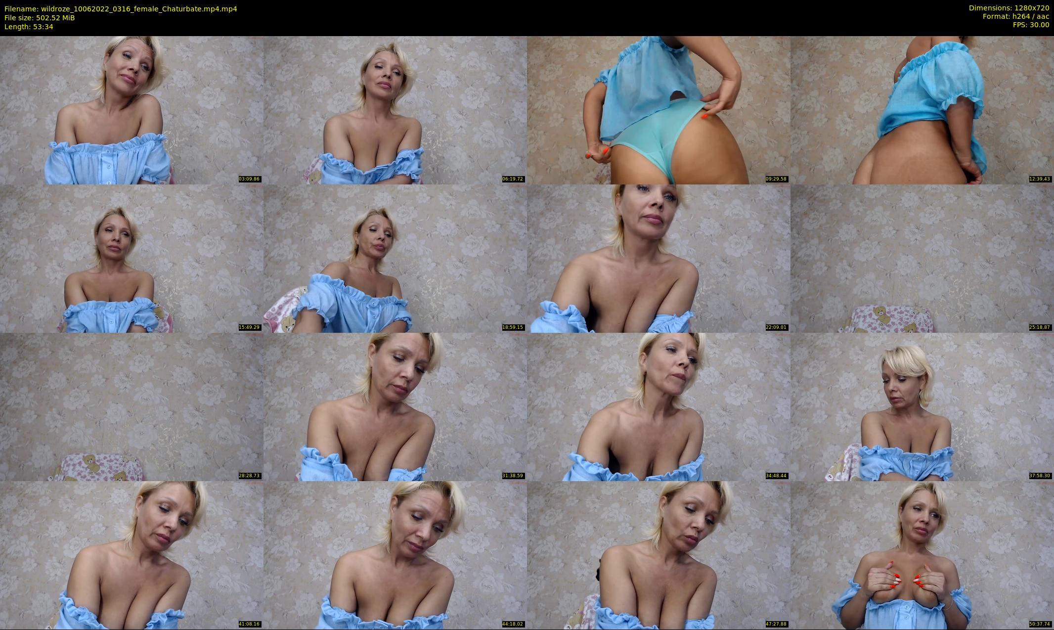 wildroze — 54 minute Chaturbate female cam show recording, 720p, Jun 10, 2022