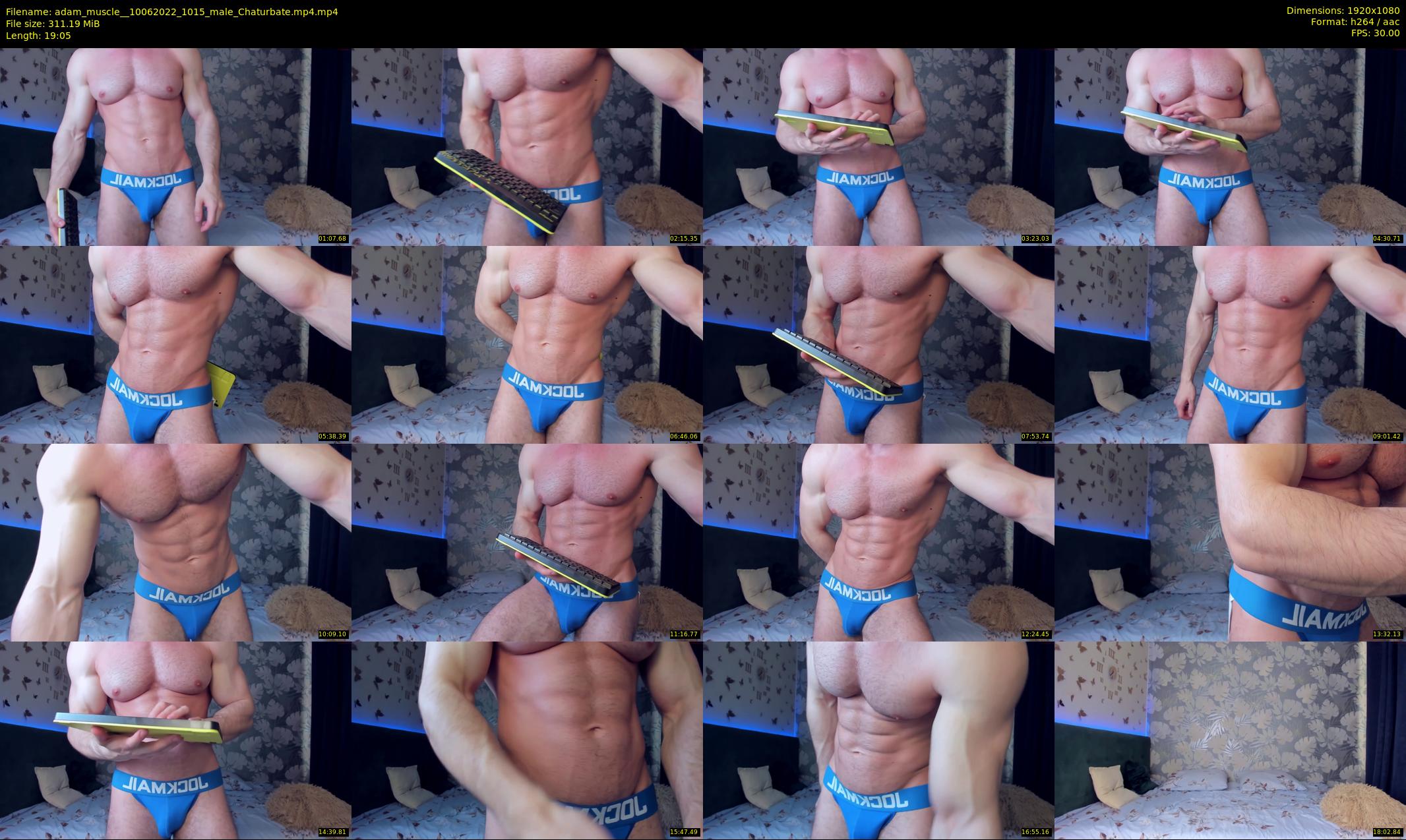 adam_muscle_ — 20 minute Chaturbate male cam show recording, 1080p, Jun 10, 2022