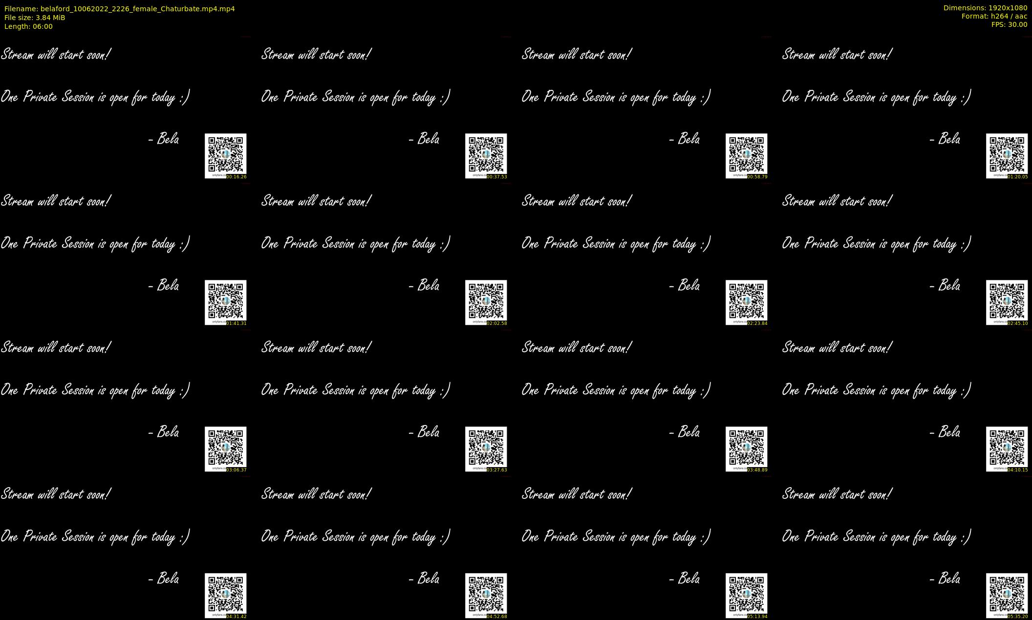 belaford — 6 minute Chaturbate female cam show recording, 1080p, Jun 10, 2022