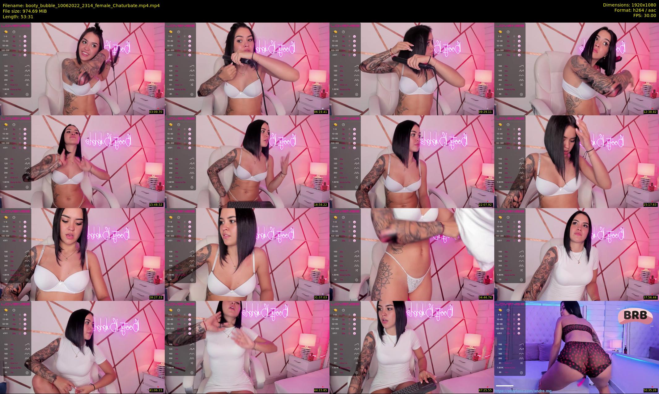 booty_bubble — 54 minute Chaturbate female cam show recording, 1080p, Jun 10, 2022