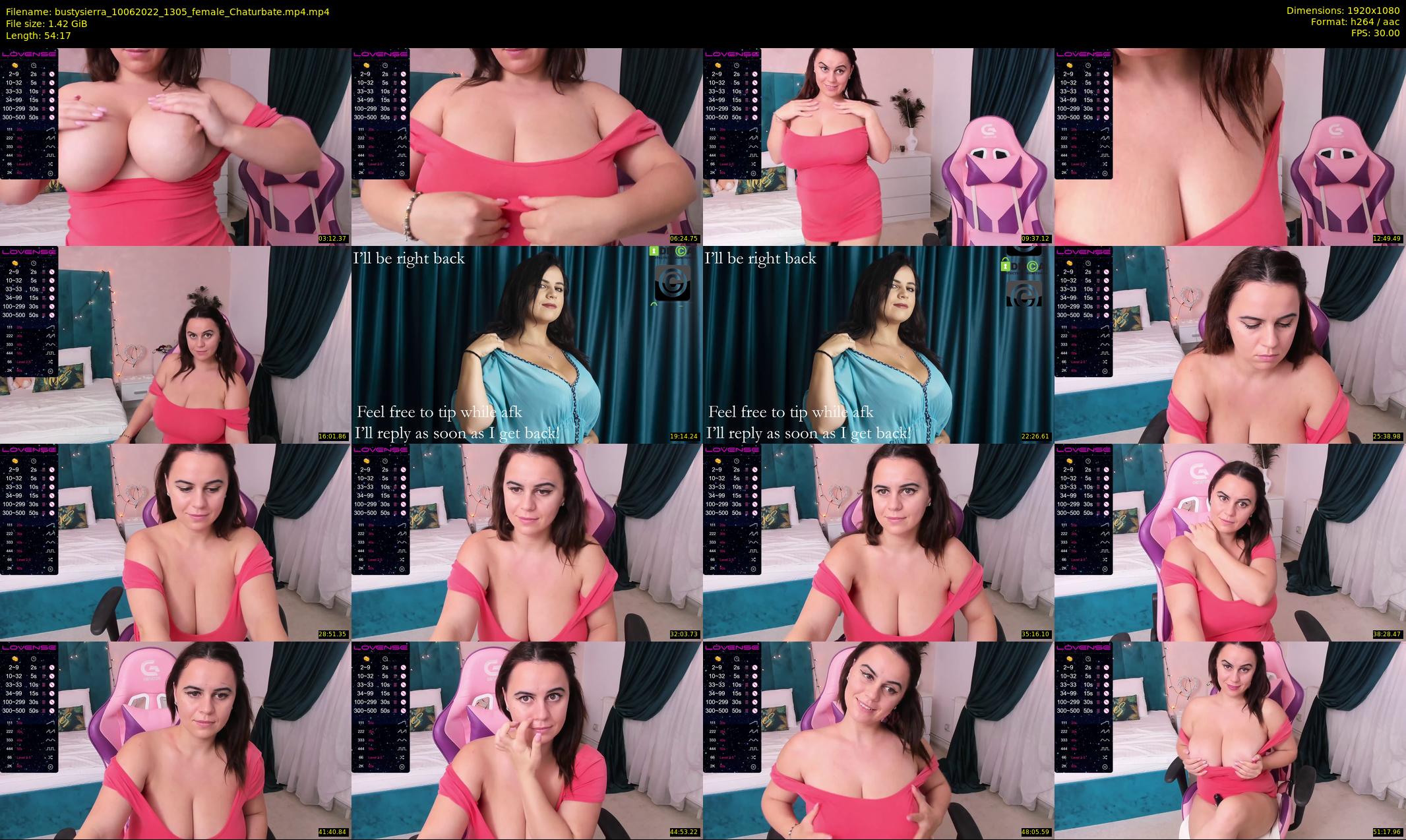 bustysierra — 55 minute Chaturbate female cam show recording, 1080p, Jun 10, 2022