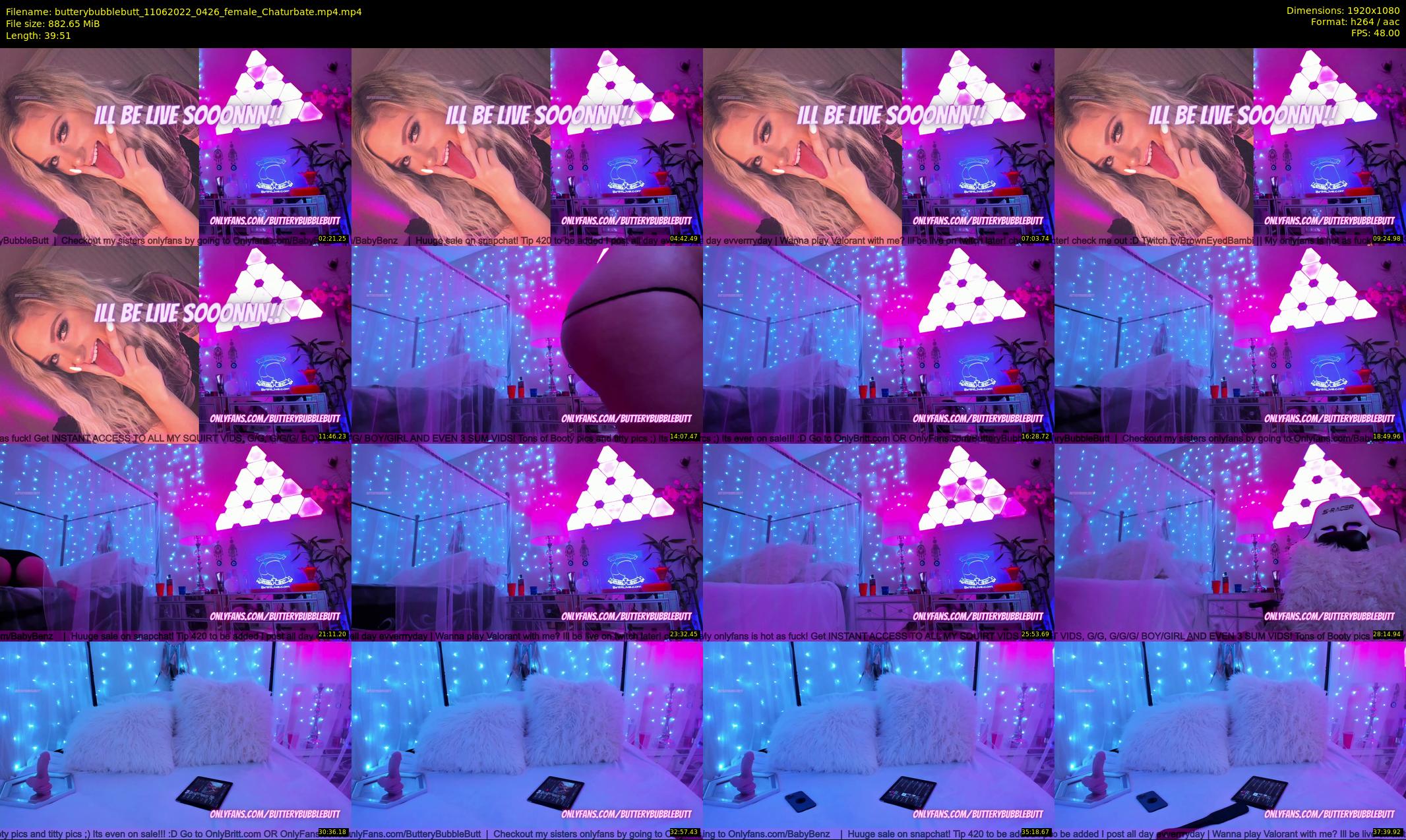 butterybubblebutt — 40 minute Chaturbate couple cam show recording, 1080p, Jun 11, 2022