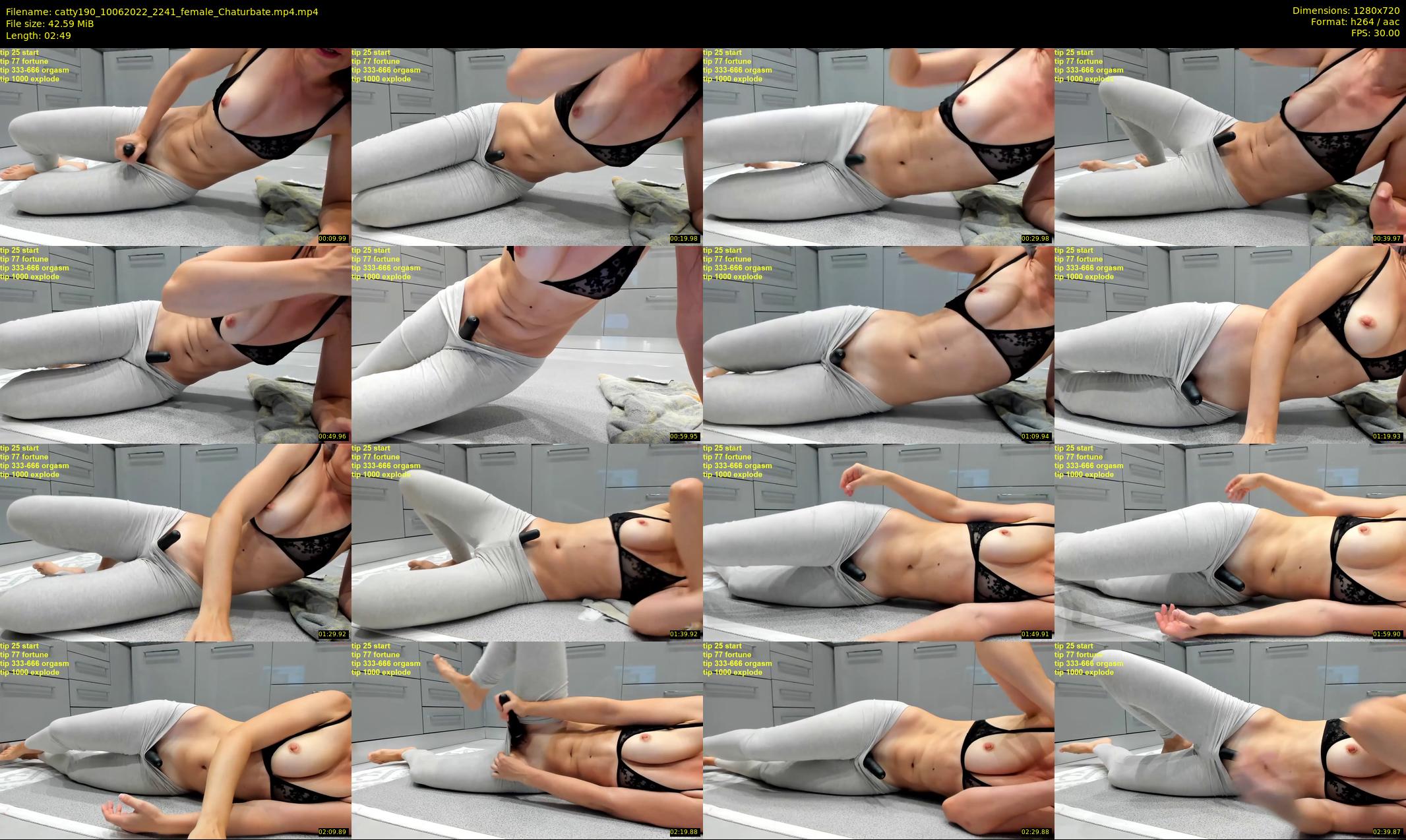 catty190 — 3 minute Chaturbate female cam show recording, 720p, Jun 10, 2022