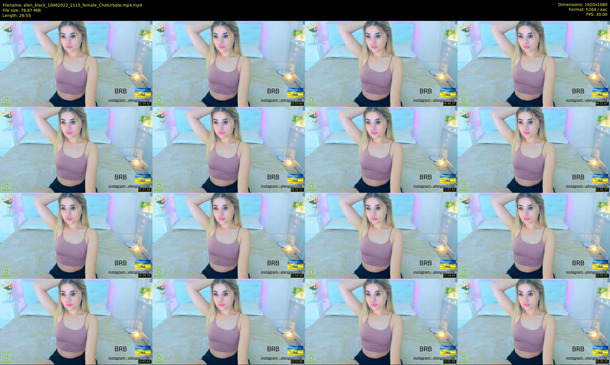 elen_black — 27 minute Chaturbate female cam show recording, 1080p, Jun 10, 2022