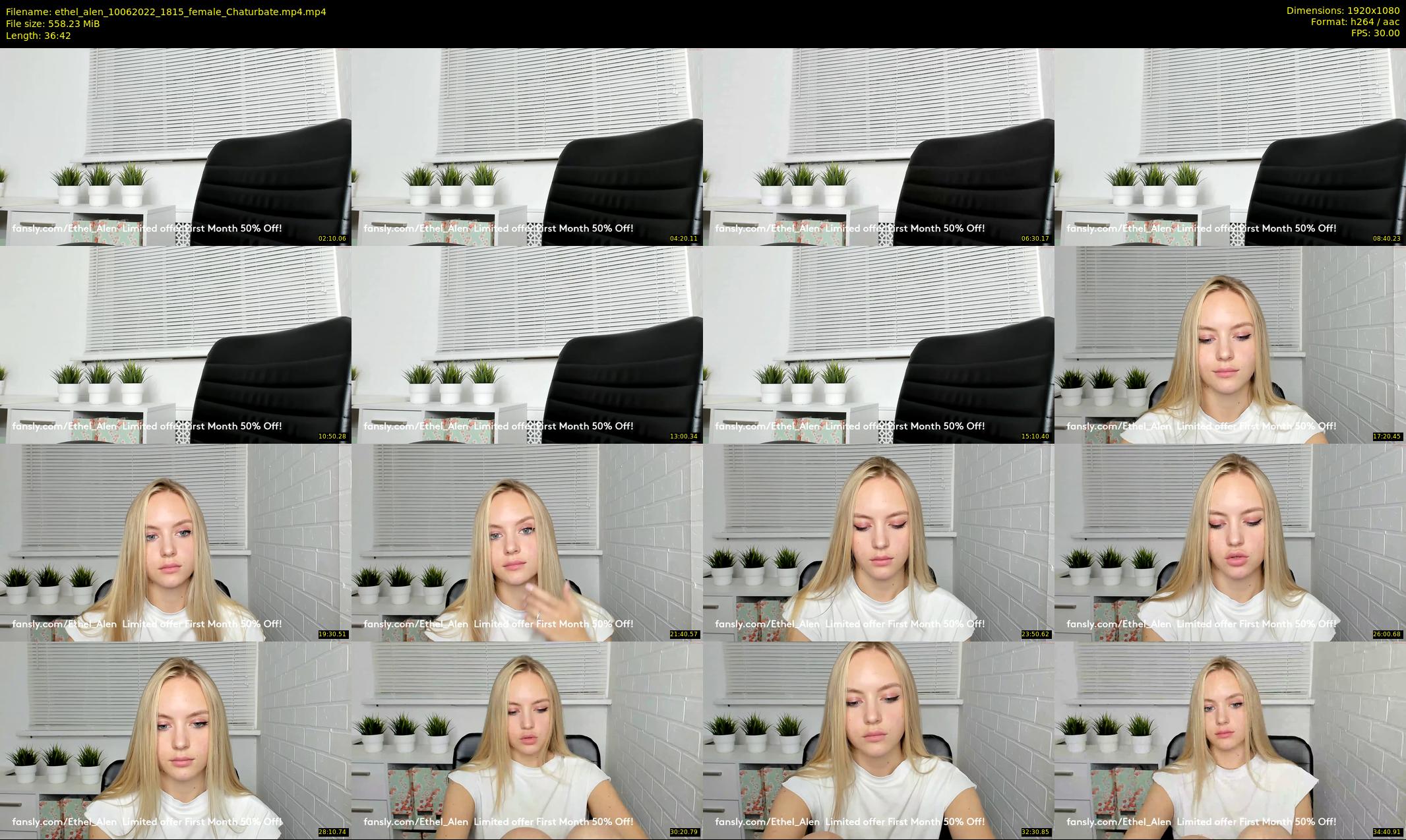 ethel_alen — 37 minute Chaturbate female cam show recording, 1080p, Jun 10, 2022