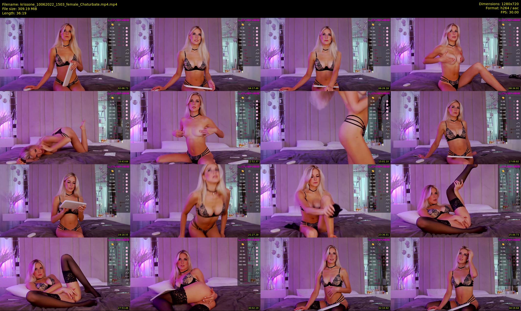 krissone — 37 minute Chaturbate female cam show recording, 720p, Jun 10, 2022