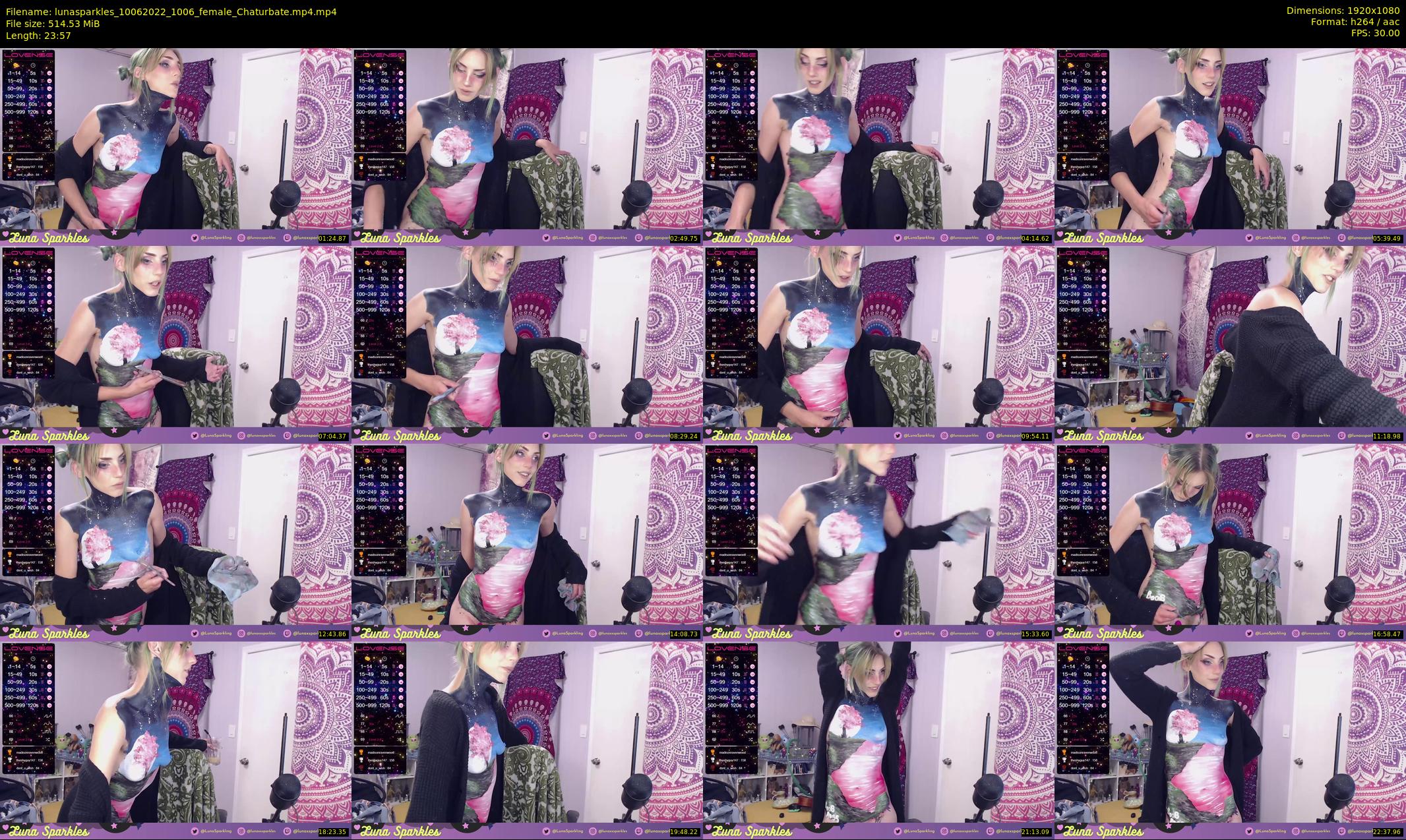 lunasparkles — 24 minute Chaturbate female cam show recording, 1080p, Jun 10, 2022