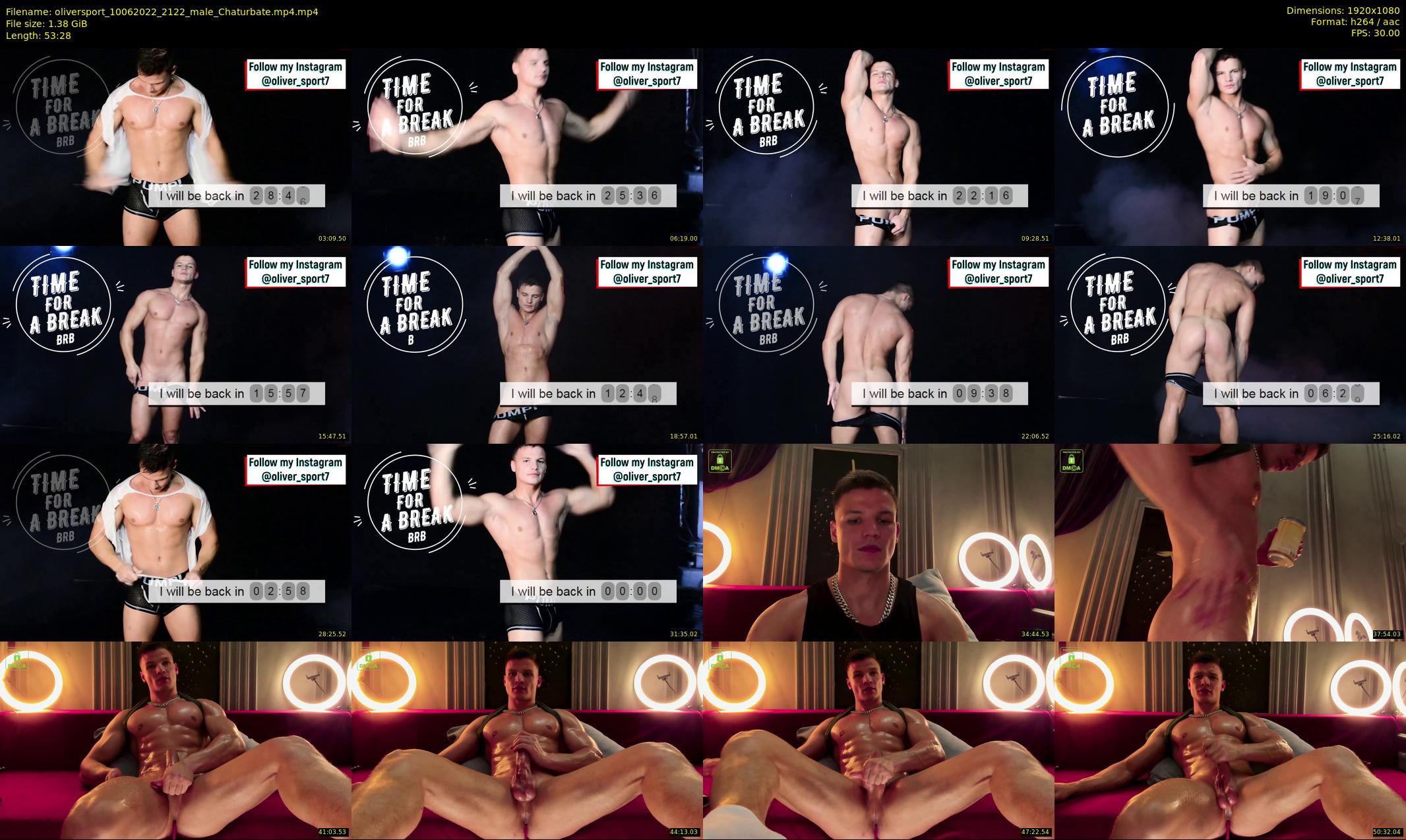 oliversport — 54 minute Chaturbate male cam show recording, 1080p, Jun 10, 2022