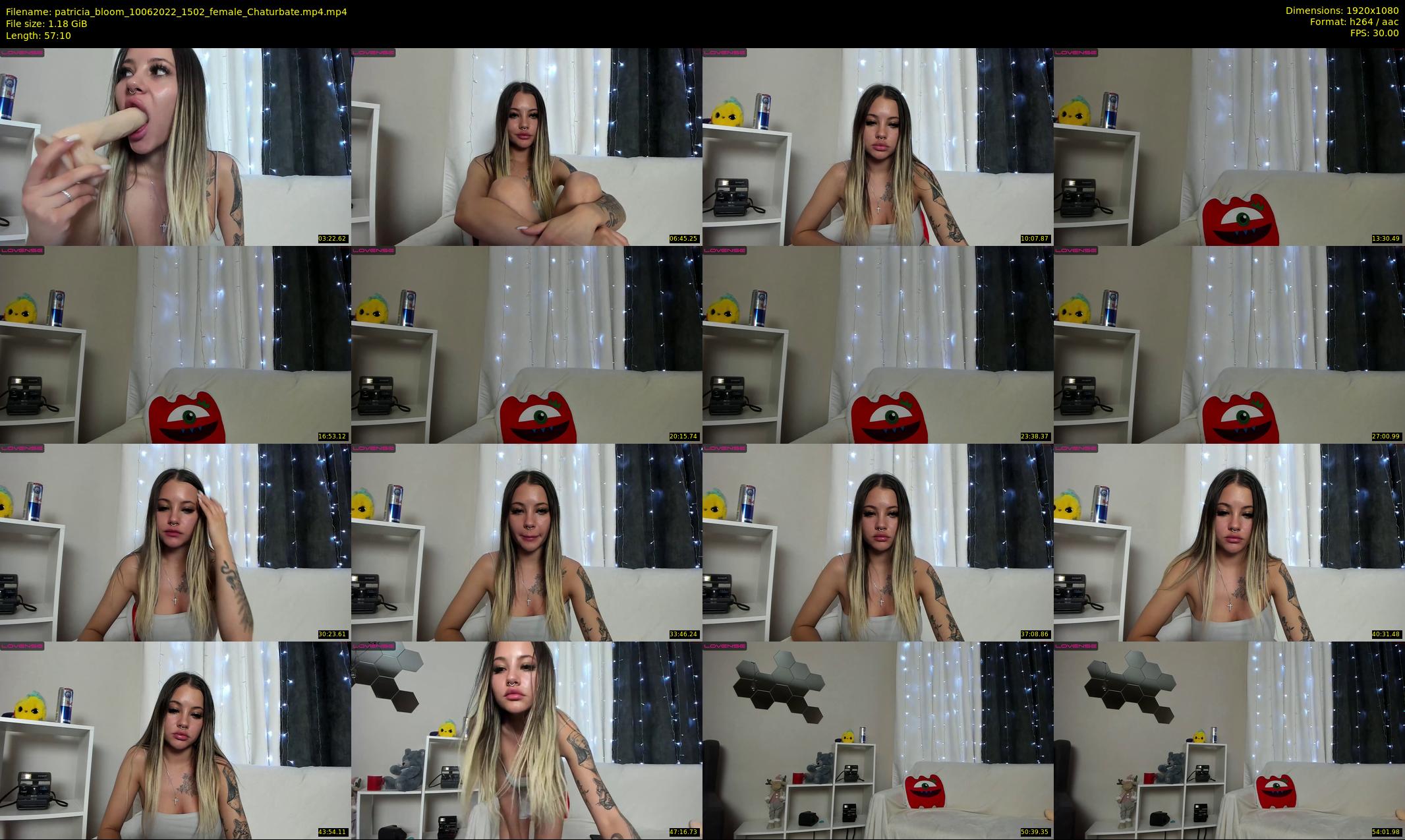 patricia_bloom — 58 minute Chaturbate female cam show recording, 1080p, Jun 10, 2022