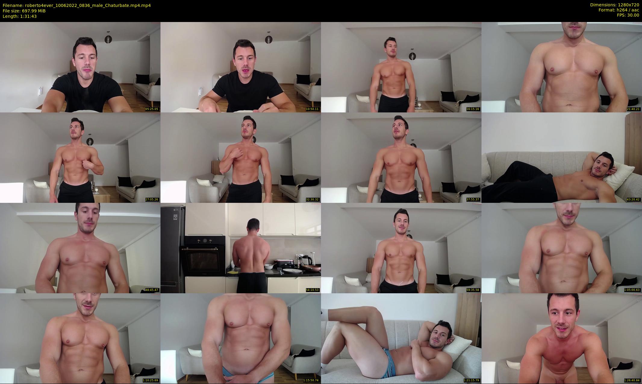 roberto4ever — 92 minute Chaturbate male cam show recording, 720p, Jun 10, 2022