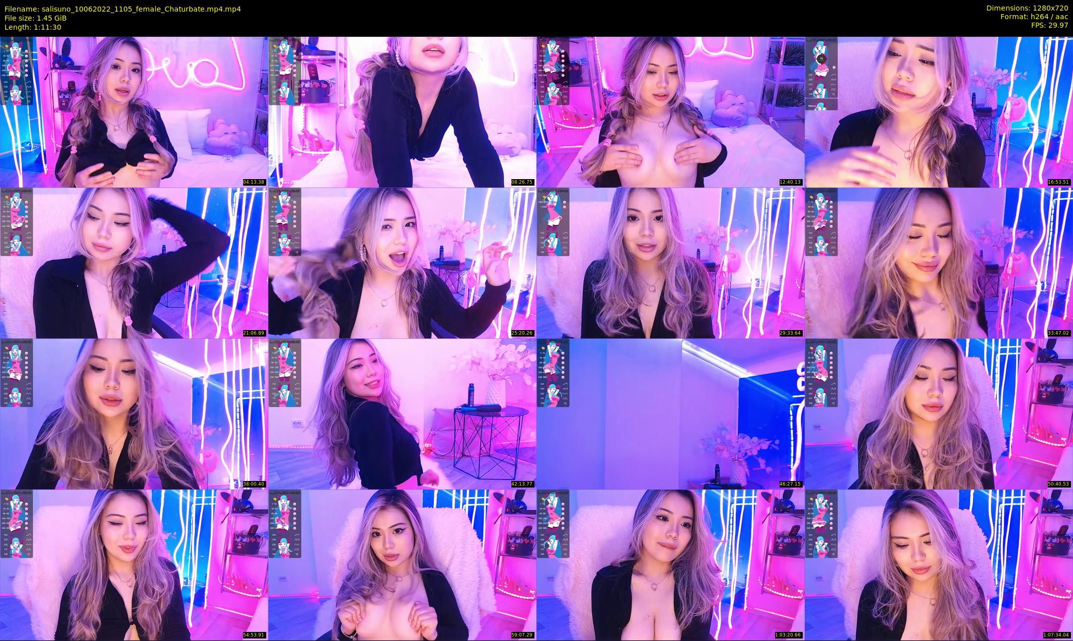 salisuno — 72 minute Chaturbate female cam show recording, 720p, Jun 10, 2022