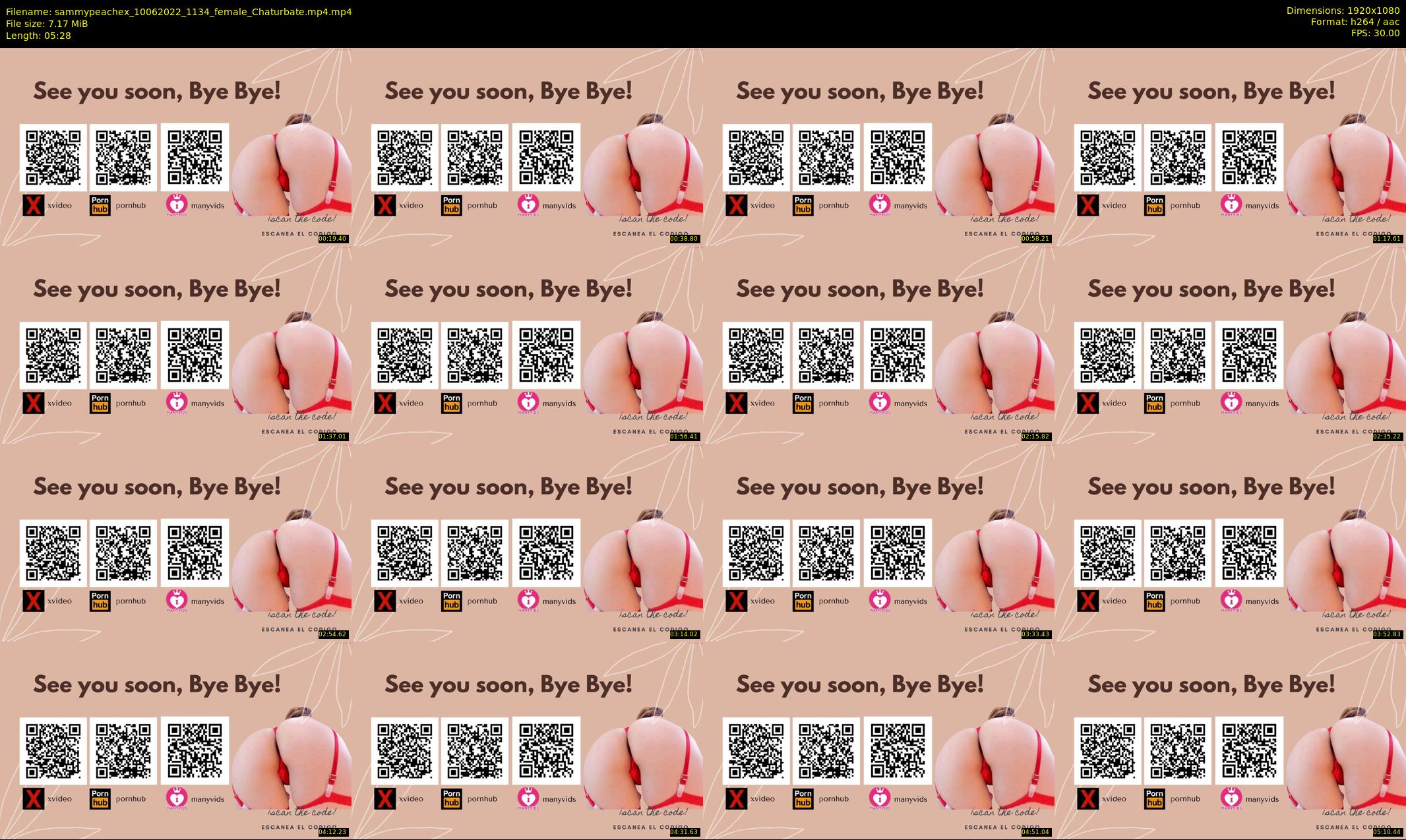 sammypeachex — 6 minute Chaturbate female cam show recording, 1080p, Jun 10, 2022