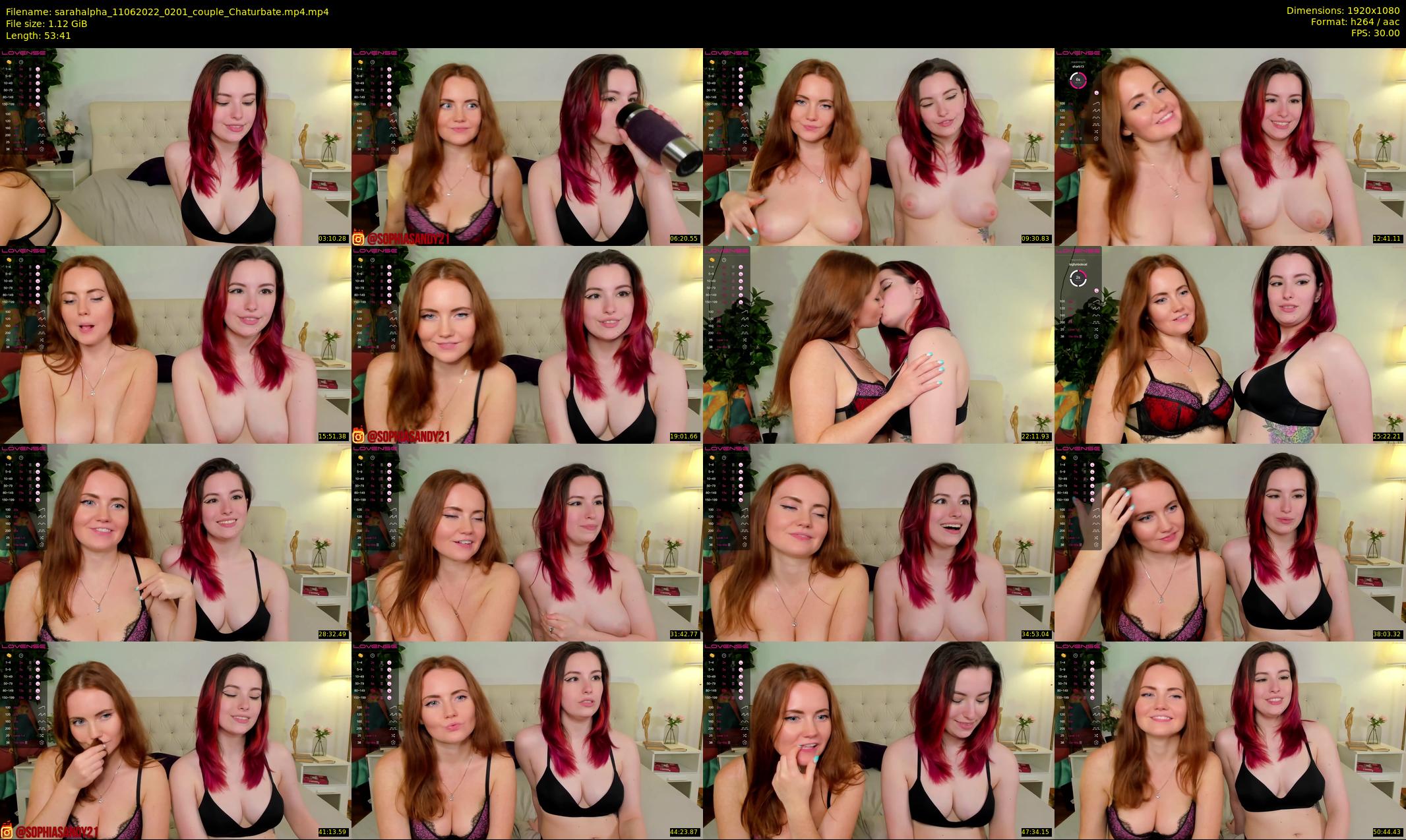 sarahalpha — 54 minute Chaturbate couple cam show recording, 1080p, Jun 11, 2022