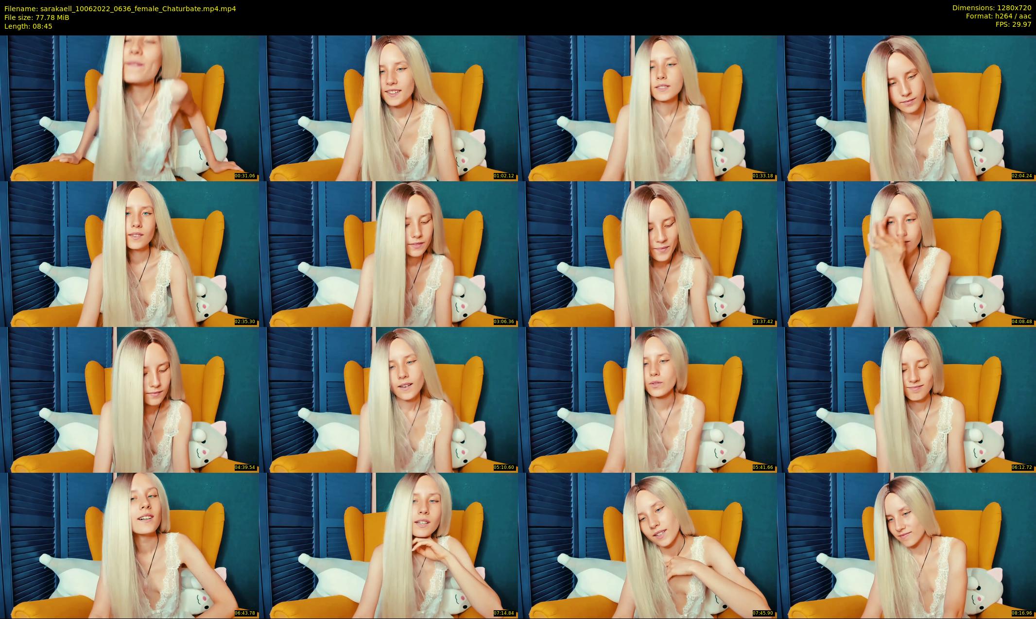 sarakaell — 9 minute Chaturbate female cam show recording, 720p, Jun 10, 2022