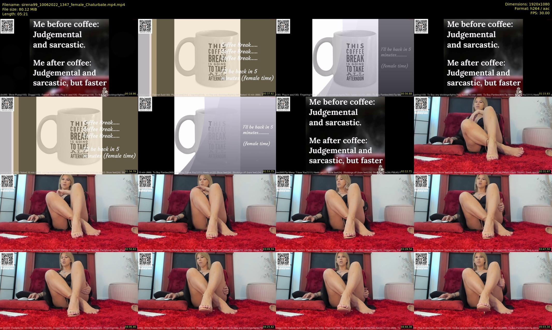 sirena99 — 6 minute Chaturbate female cam show recording, 1080p, Jun 10, 2022