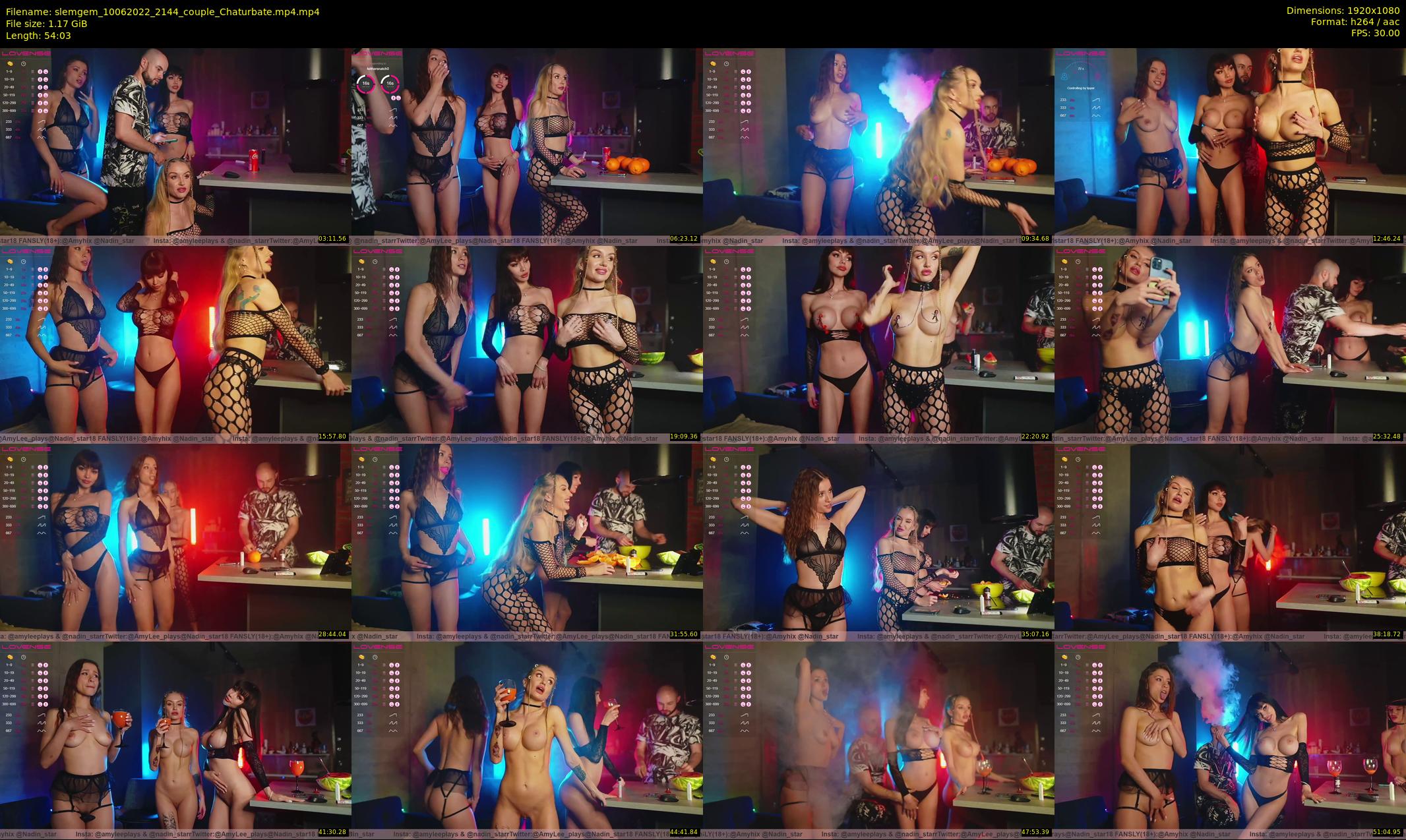 slemgem — 55 minute Chaturbate couple cam show recording, 1080p, Jun 10, 2022