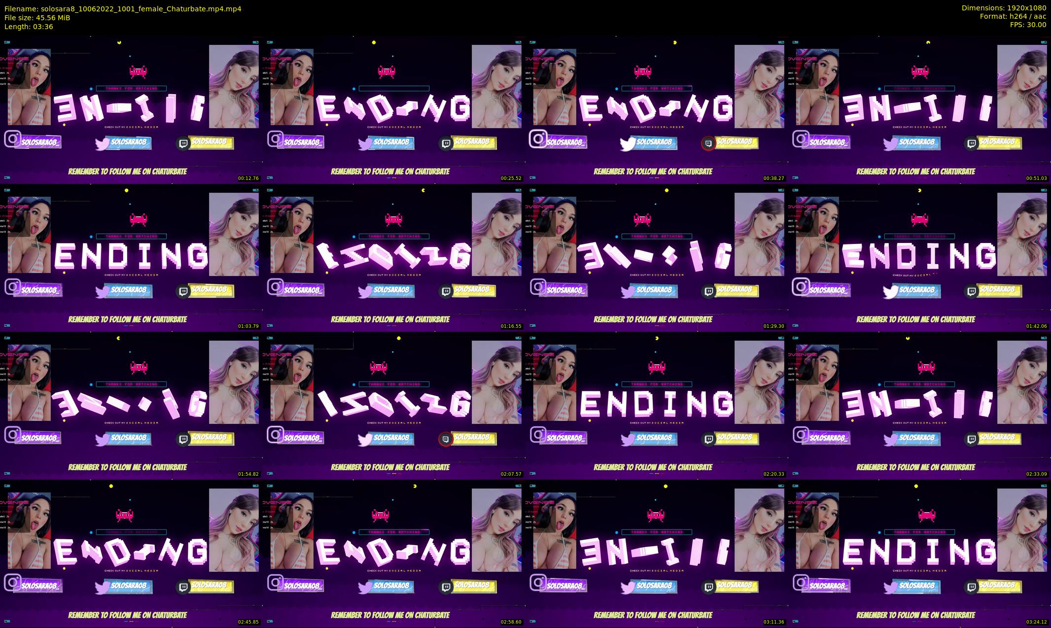 solosara8 — 4 minute Chaturbate female cam show recording, 1080p, Jun 10, 2022