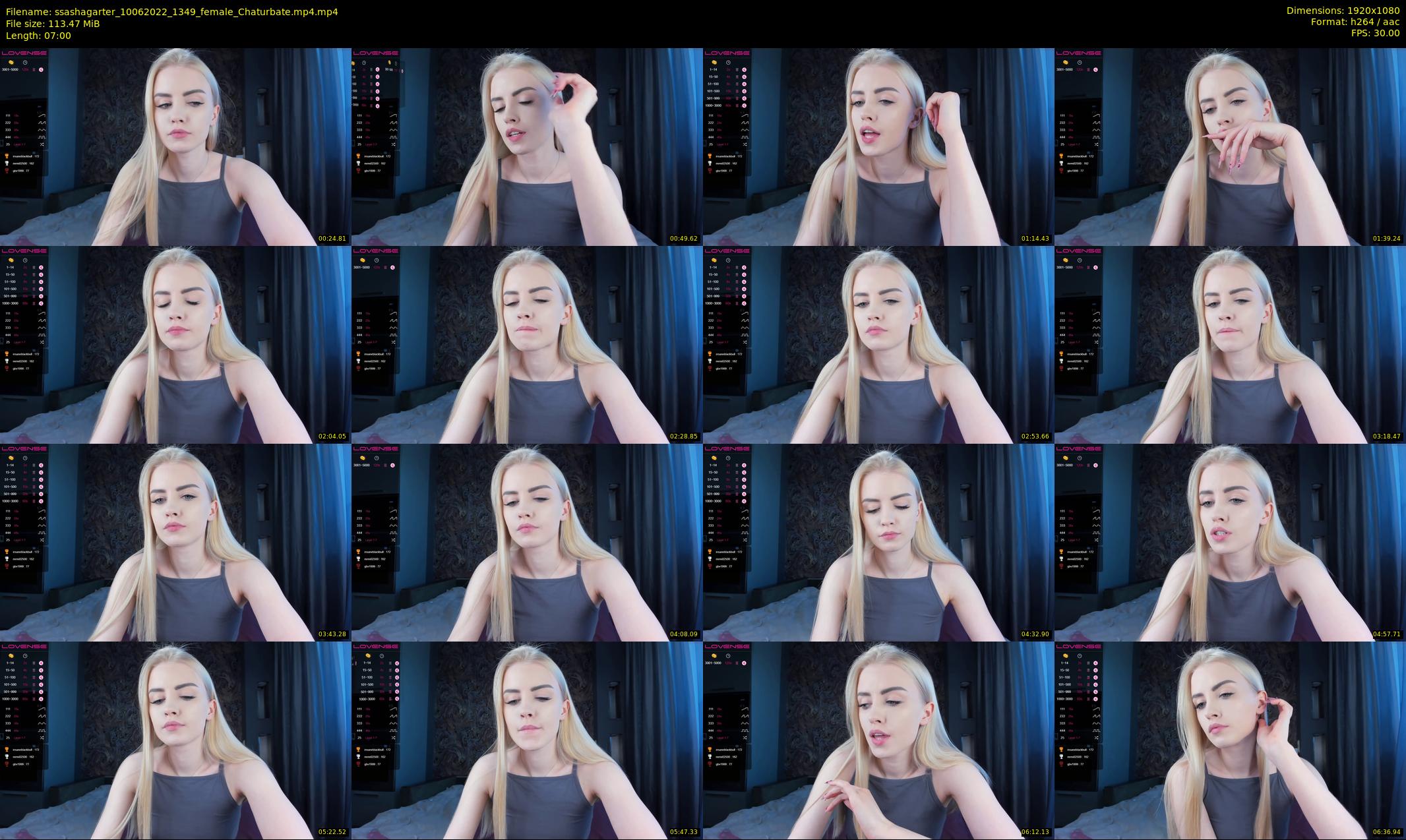 ssashagarter — 7 minute Chaturbate female cam show recording, 1080p, Jun 10, 2022