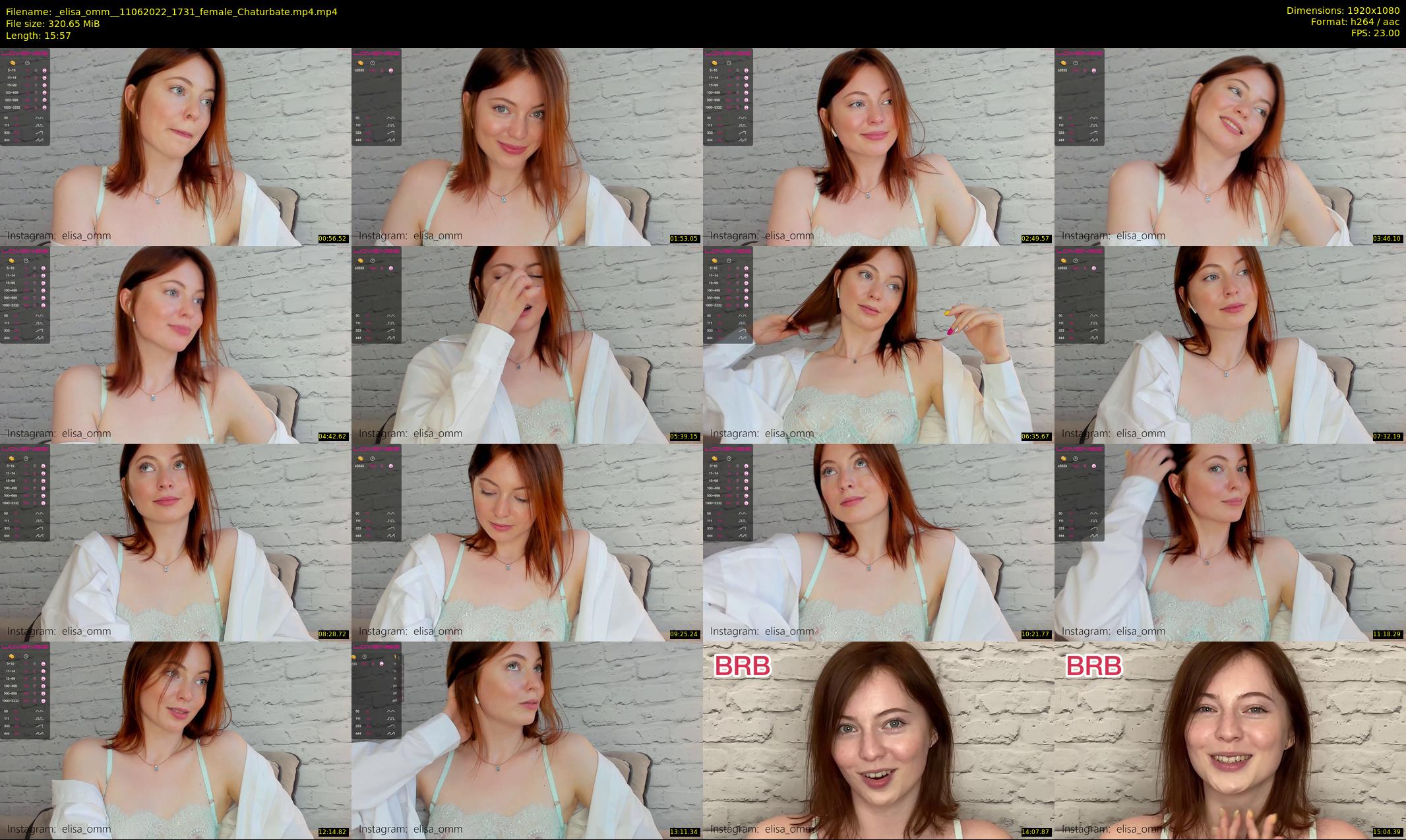 _elisa_omm_ — 16 minute Chaturbate female cam show recording, 1080p, Jun 11, 2022
