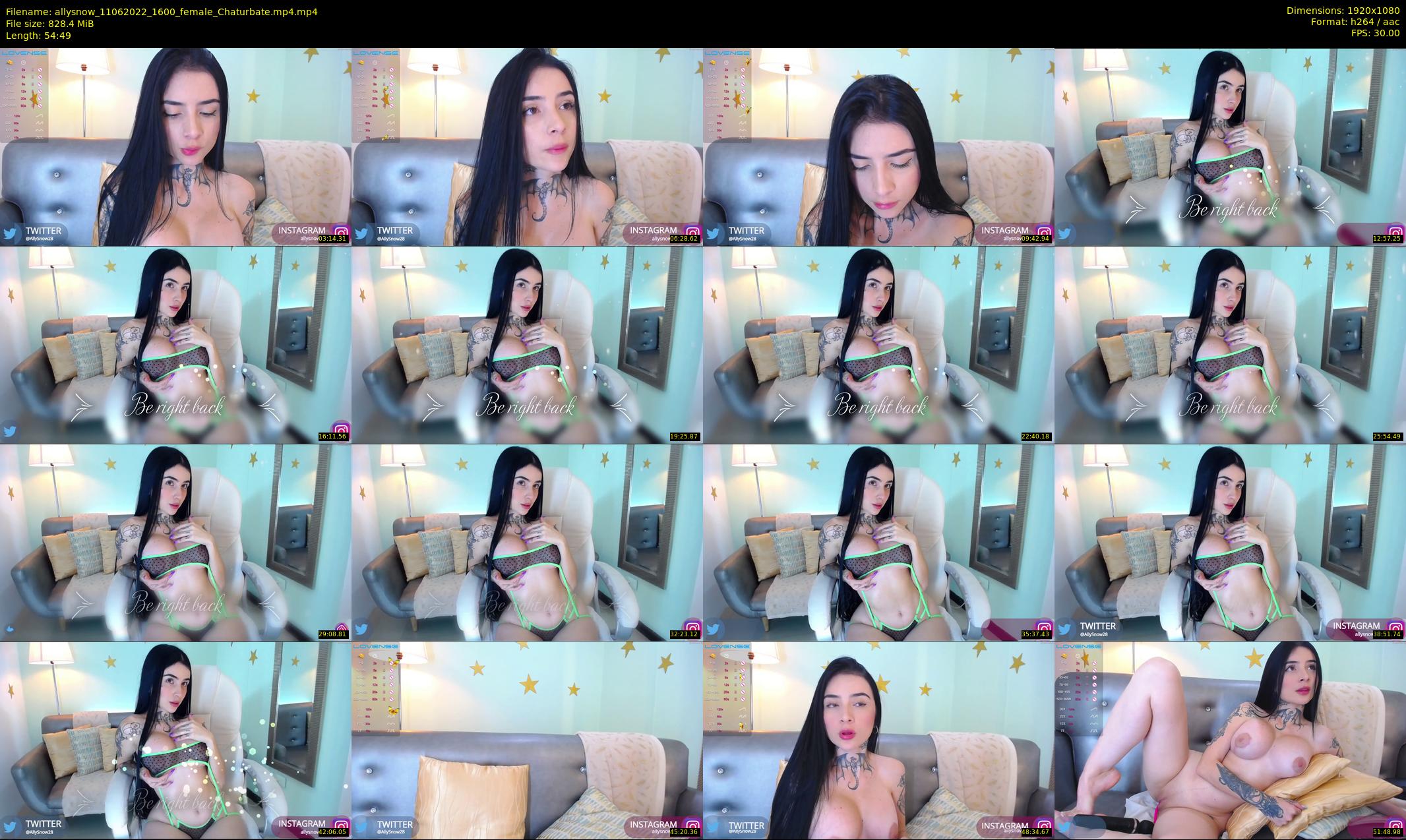 allysnow — 55 minute Chaturbate female cam show recording, 1080p, Jun 11, 2022