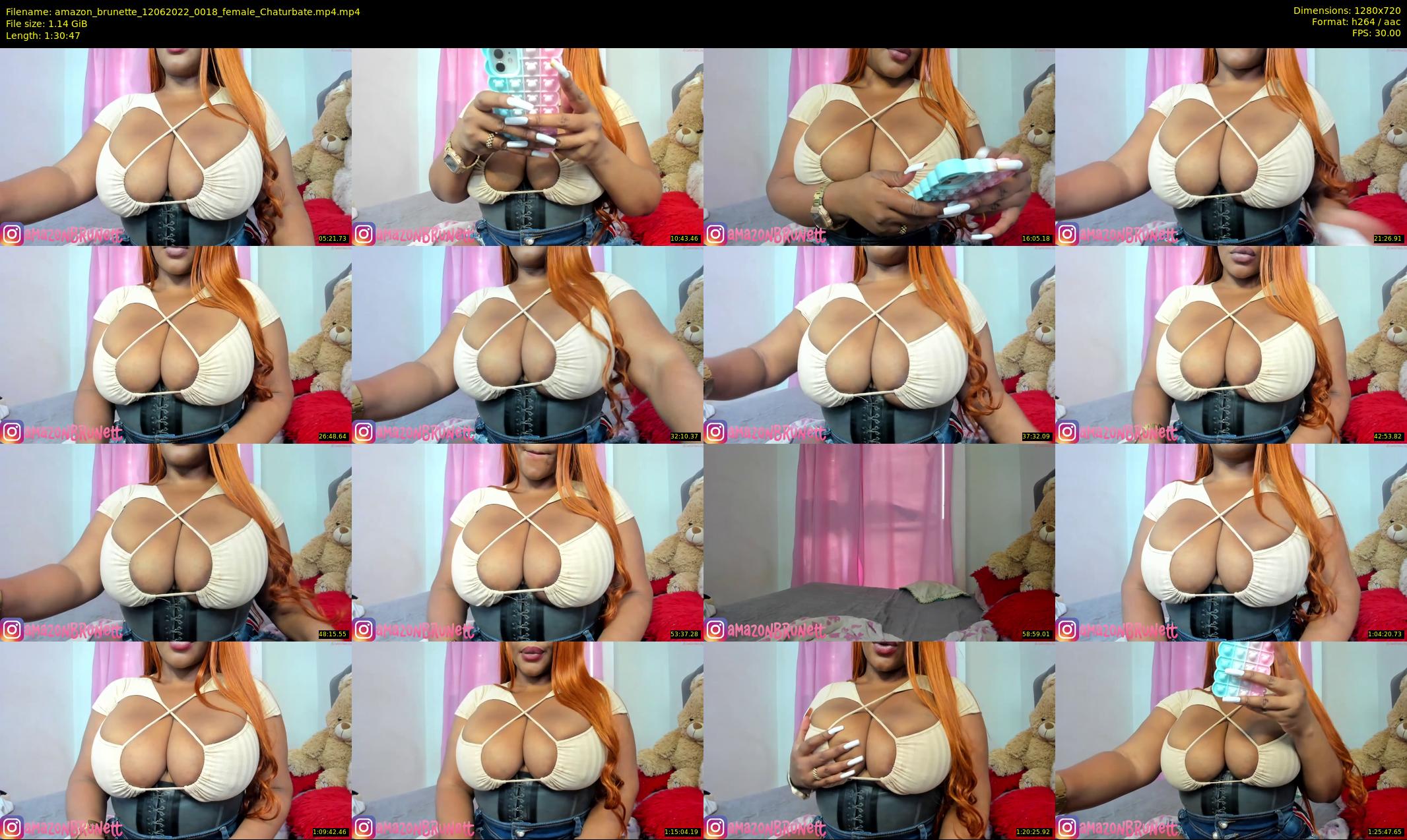 amazon_brunette — 91 minute Chaturbate female cam show recording, 720p, Jun 12, 2022