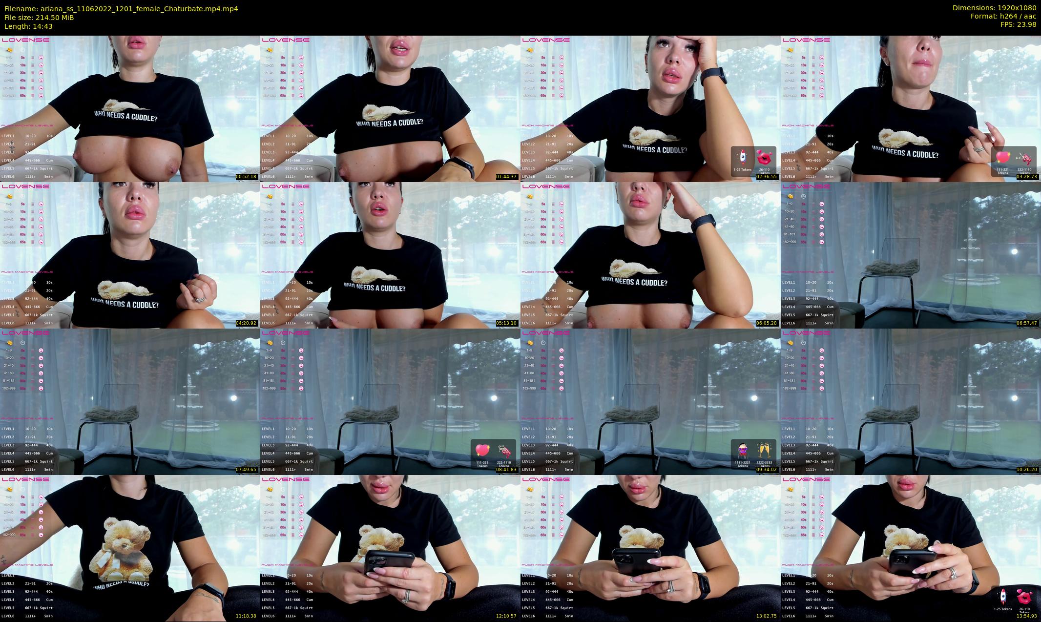 ariana_ss — 15 minute Chaturbate female cam show recording, 1080p, Jun 11, 2022