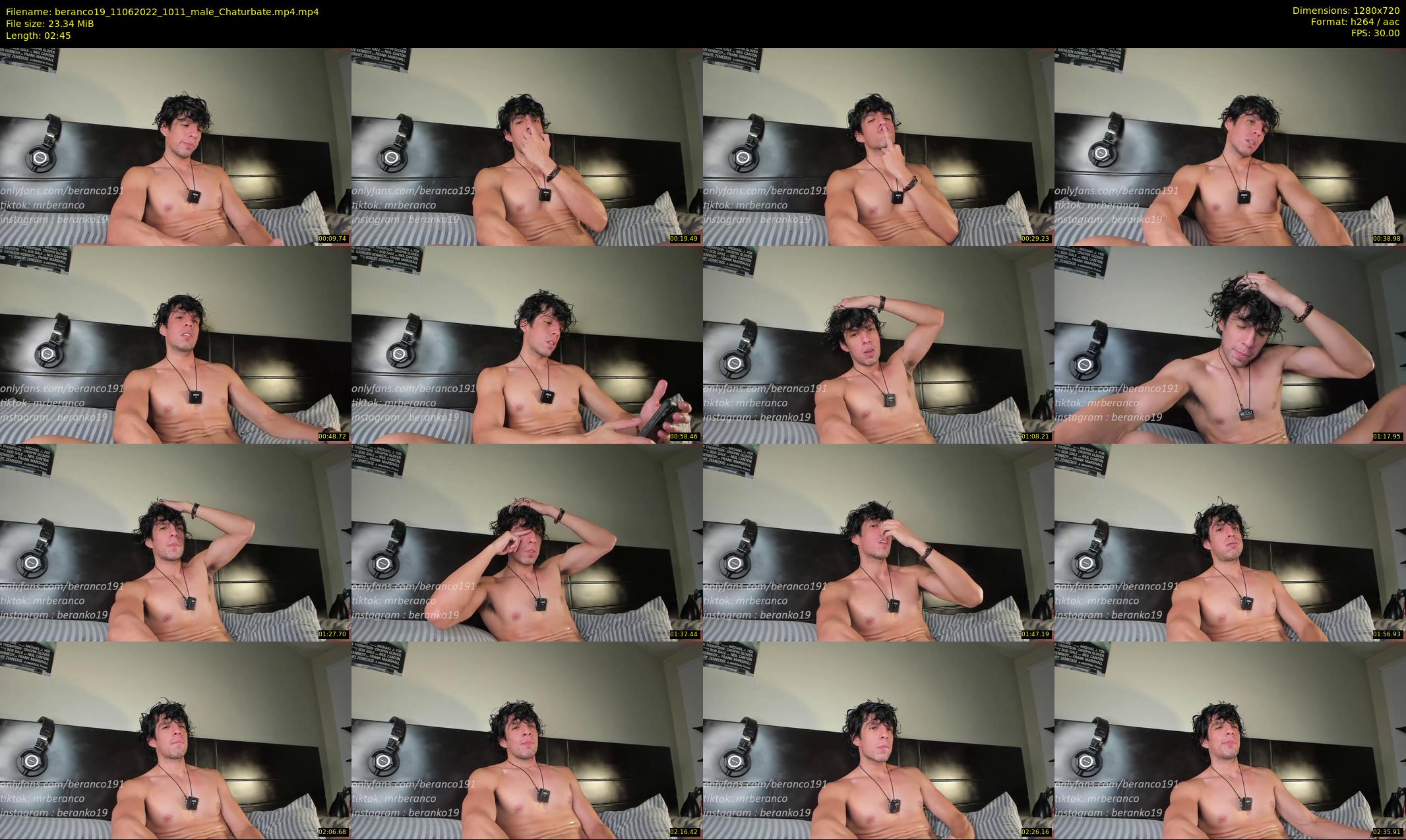beranco19 — 3 minute Chaturbate male cam show recording, 720p, Jun 11, 2022