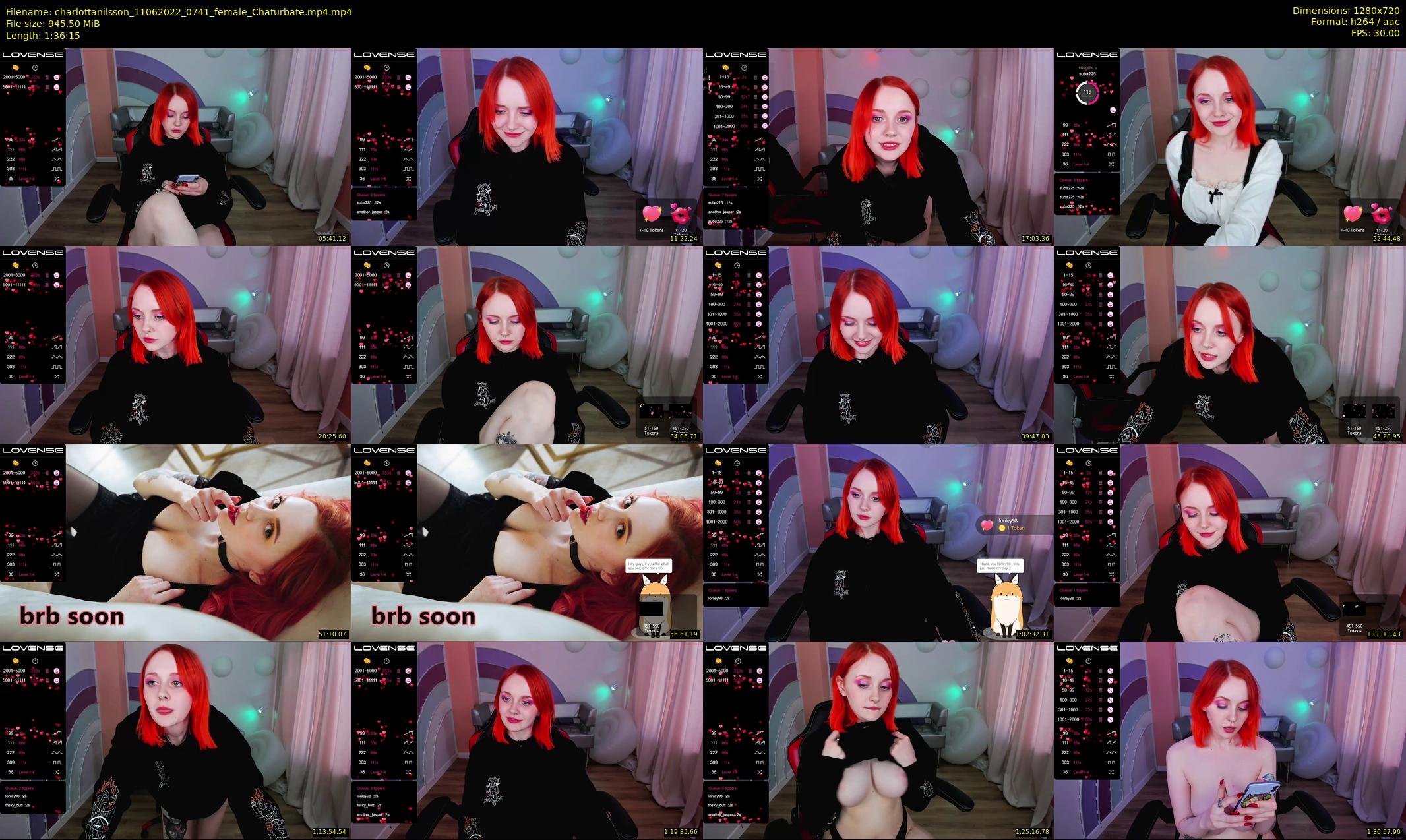 charlottanilsson — 97 minute Chaturbate female cam show recording, 720p, Jun 11, 2022