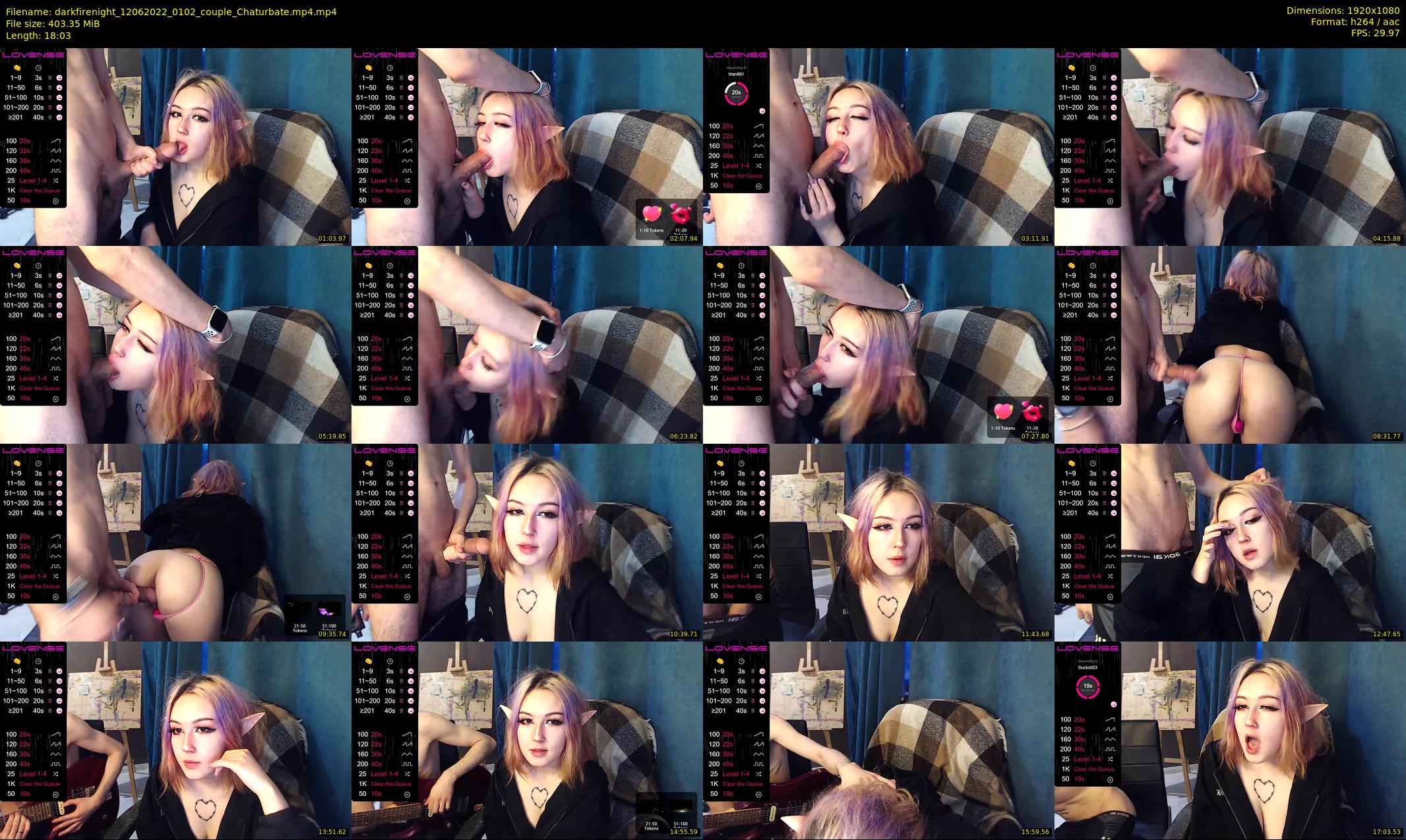 darkfirenight — 19 minute Chaturbate couple cam show recording, 1080p, Jun 12, 2022