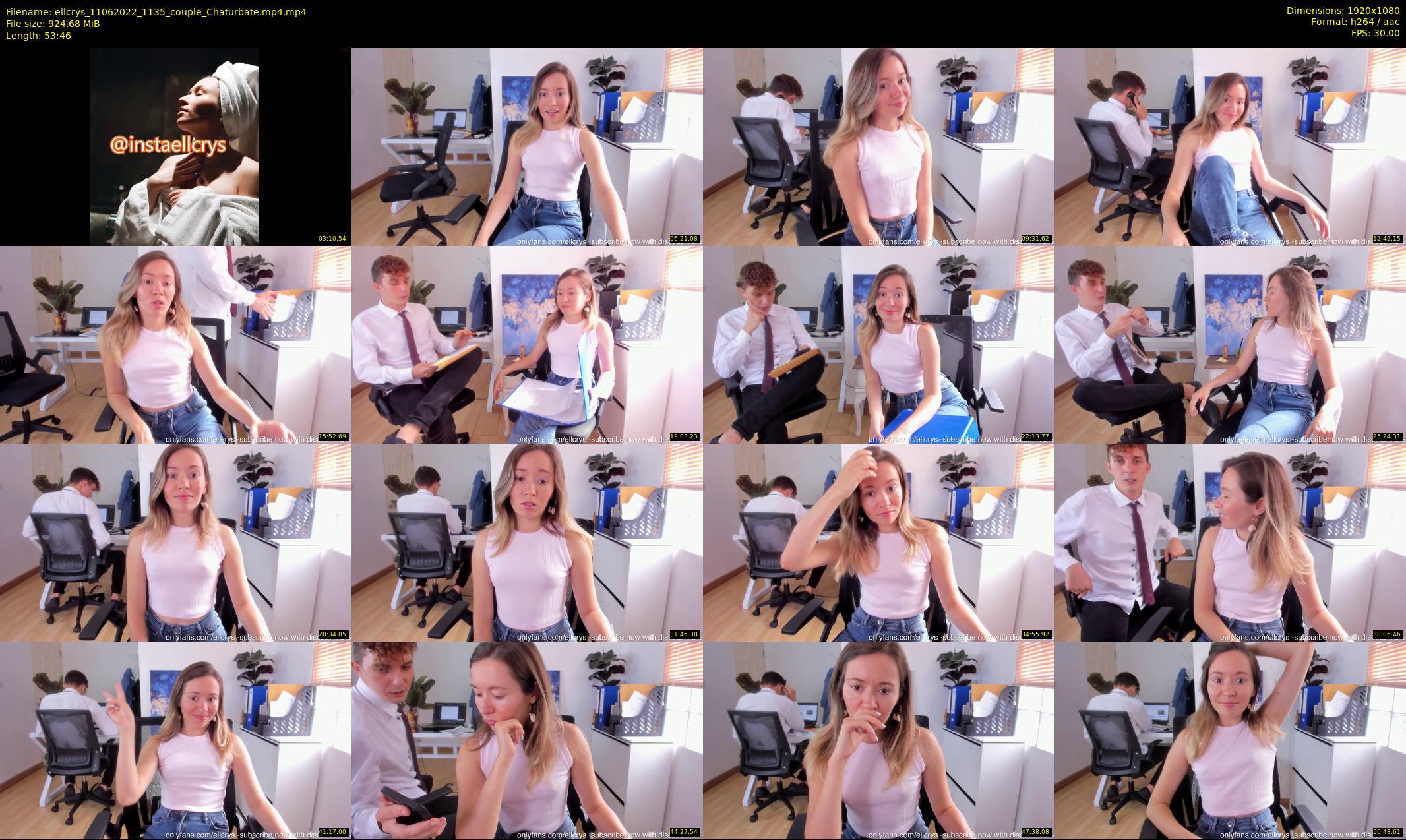 ellcrys — 54 minute Chaturbate couple cam show recording, 1080p, Jun 11, 2022