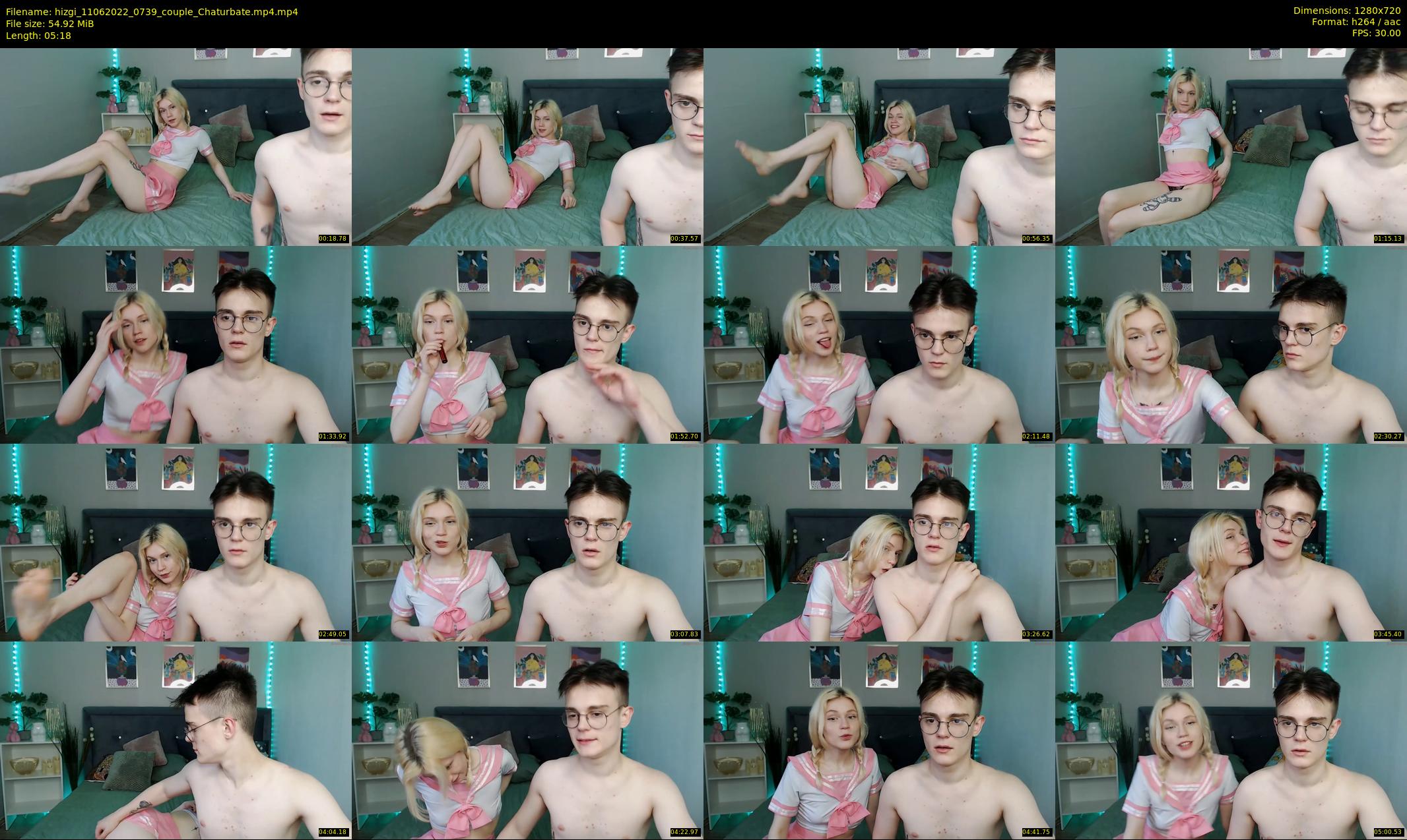 hizgi — 6 minute Chaturbate couple cam show recording, 720p, Jun 11, 2022