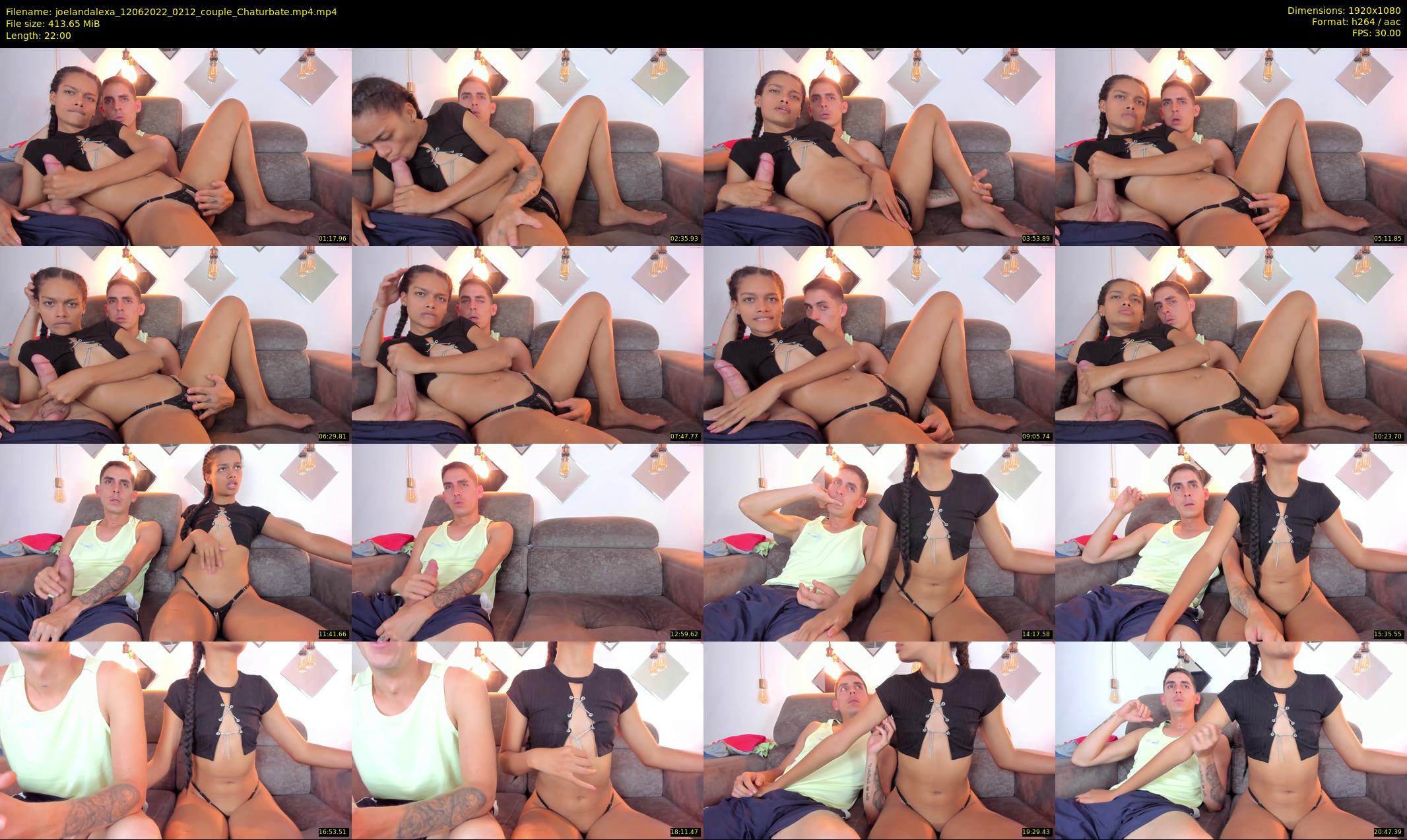 joelandalexa — 22 minute Chaturbate couple cam show recording, 1080p, Jun 12, 2022