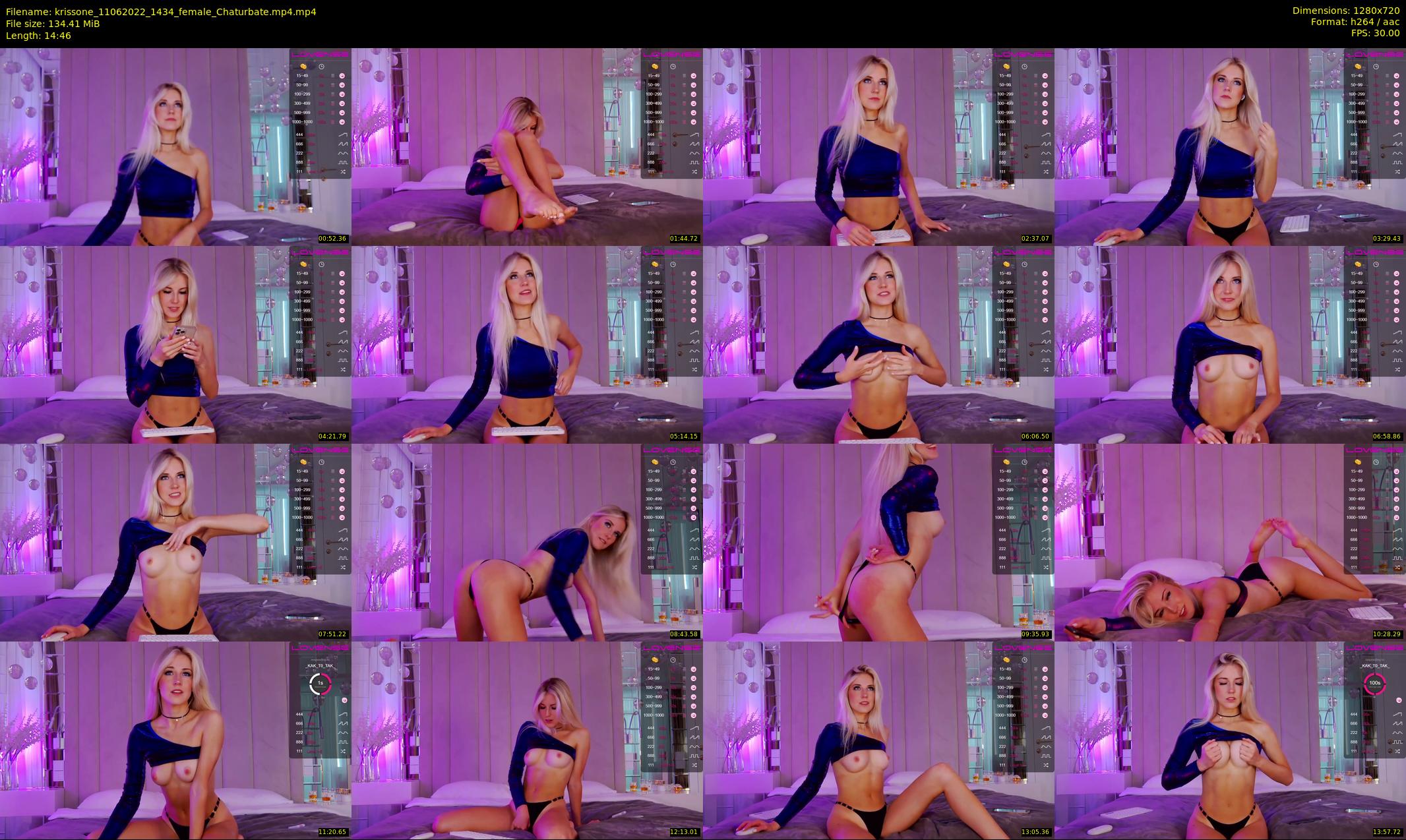 krissone — 15 minute Chaturbate female cam show recording, 720p, Jun 11, 2022
