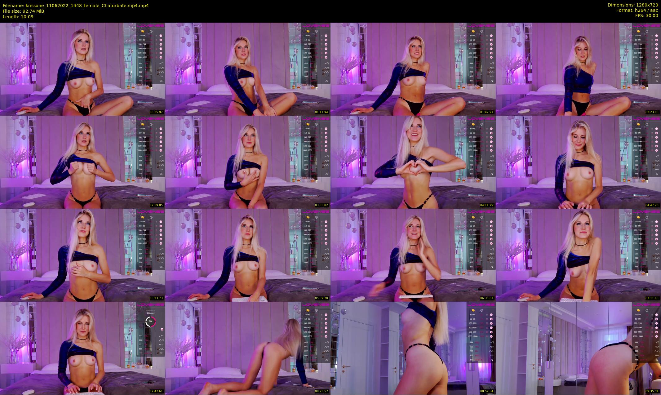 krissone — 11 minute Chaturbate female cam show recording, 720p, Jun 11, 2022