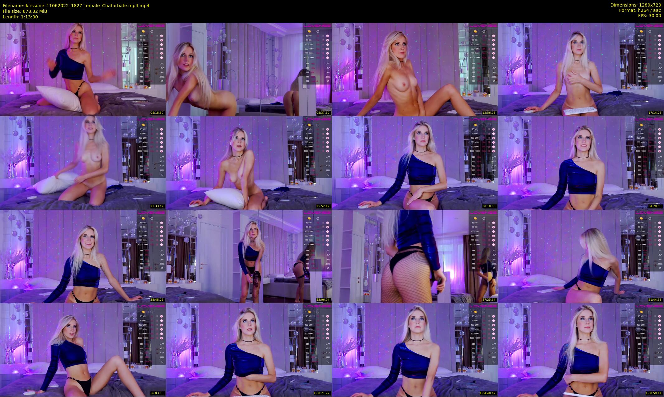krissone — 73 minute Chaturbate female cam show recording, 720p, Jun 11, 2022