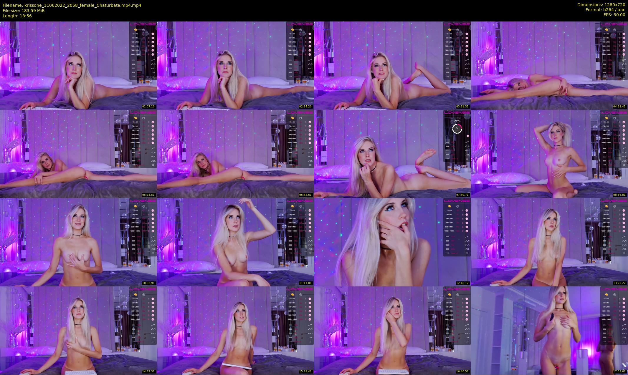 krissone — 19 minute Chaturbate female cam show recording, 720p, Jun 11, 2022